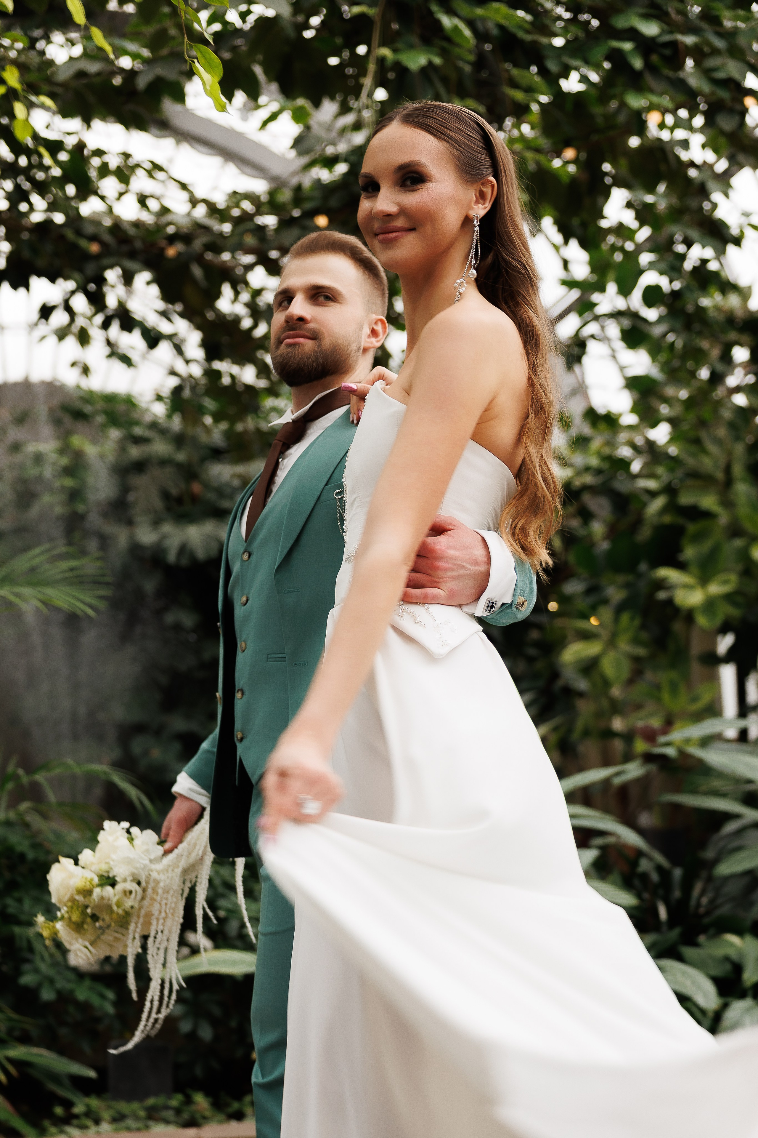 Свадебная прогулка в оранжерее. Питер. Свадебный и семейный фотограф в Москве Красинская Мария