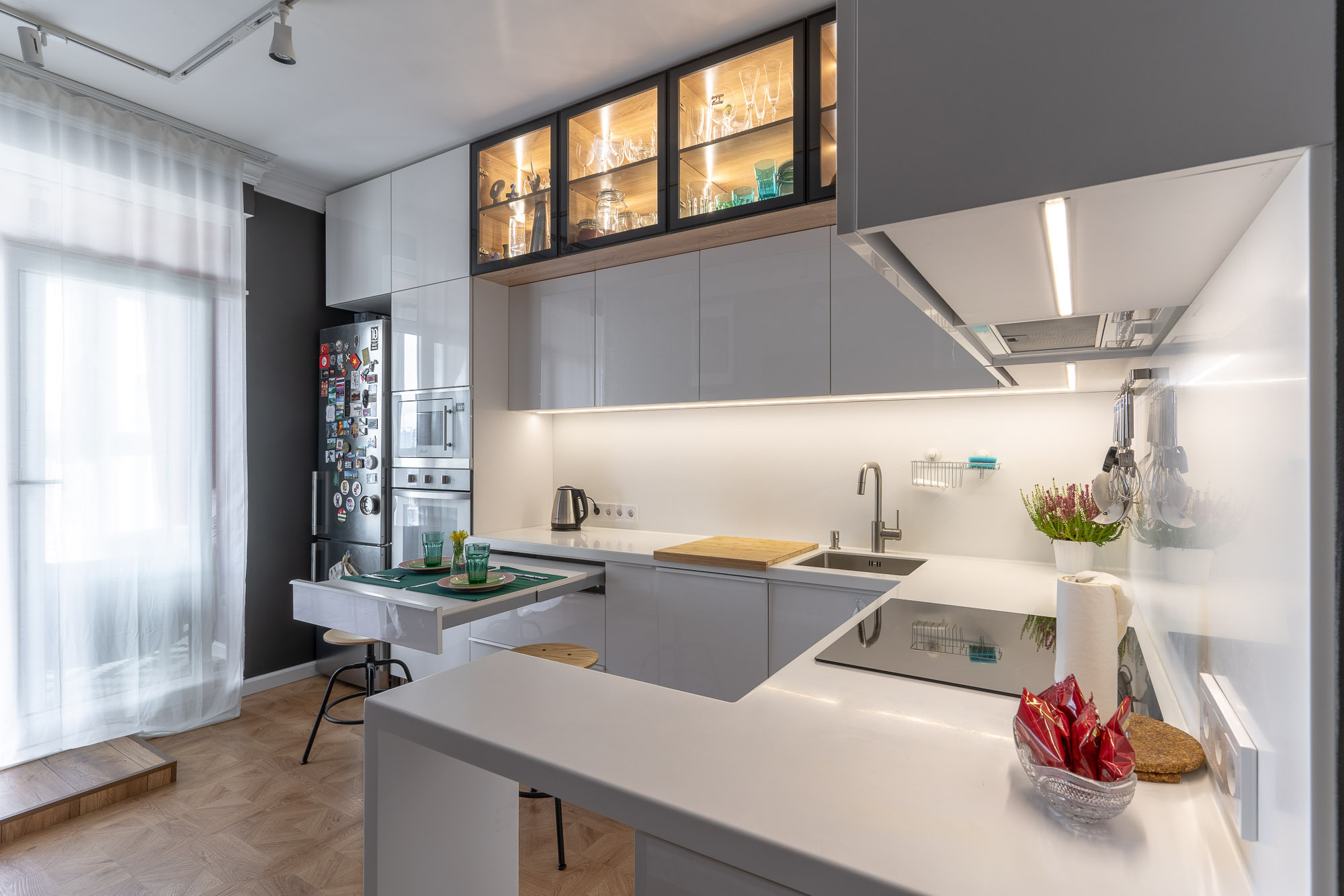 подсветка на кухне 