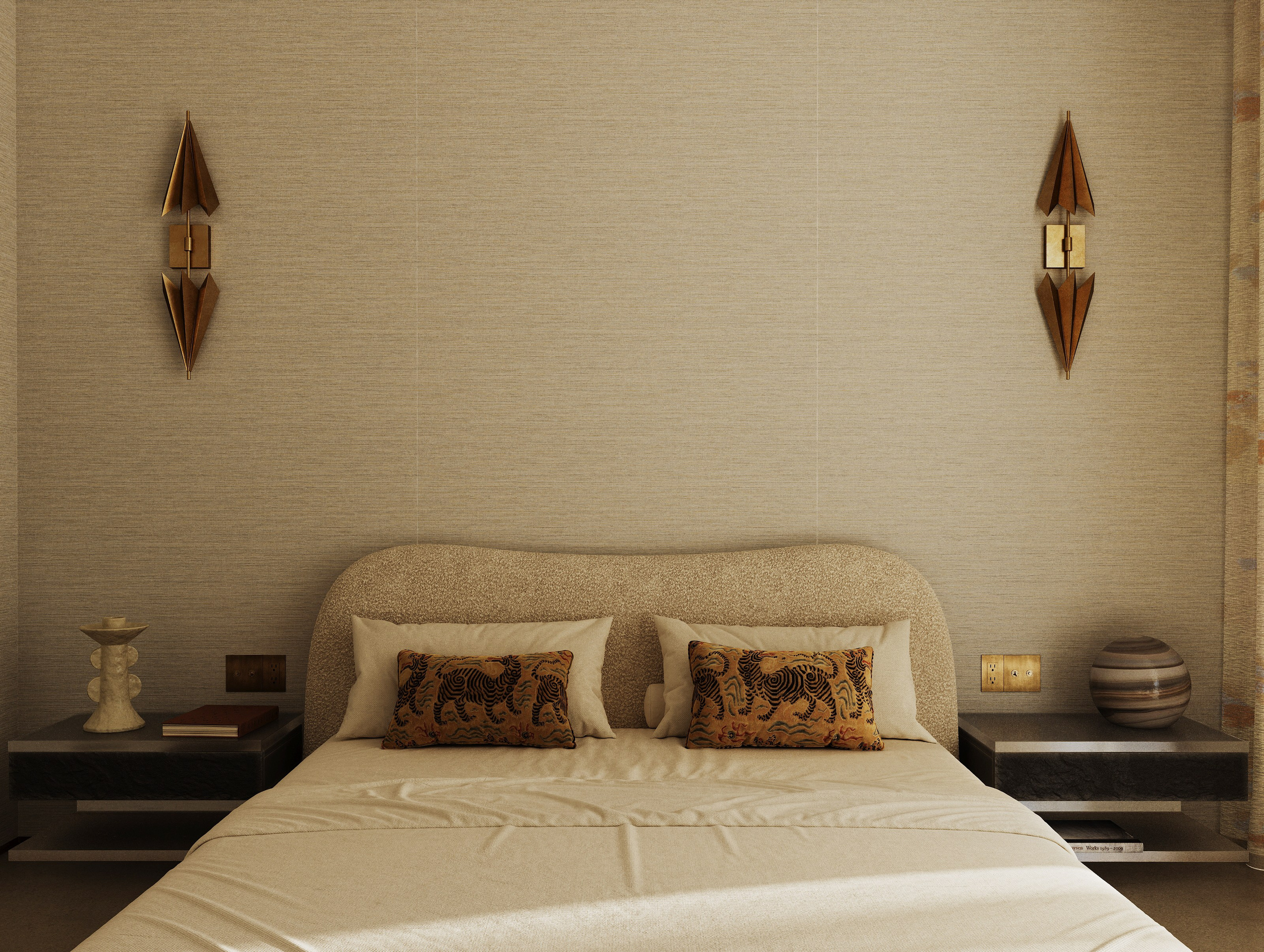 ГОСТЕВАЯ СПАЛЬНЯ В ВИЛЛЕ В ДУБАЕ. 3D визуализация дизайна интерьера. 3D interior design visualizer