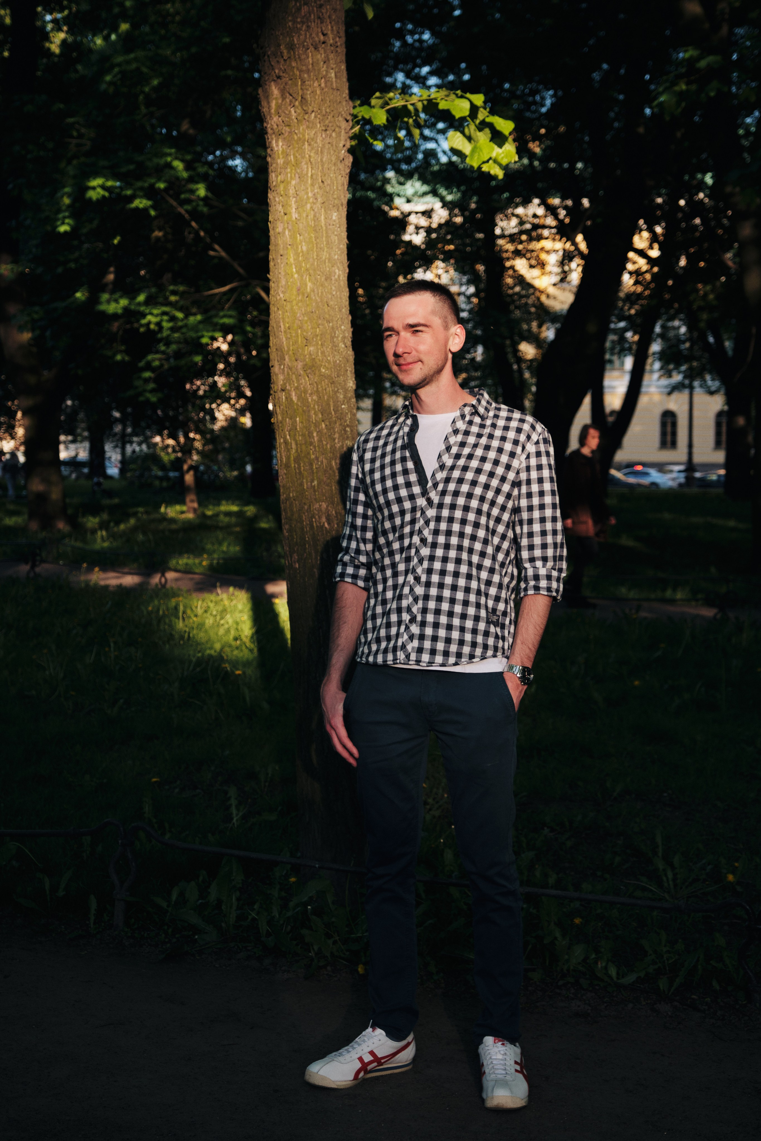 Летняя фотосессия с мужем на улице в СПб