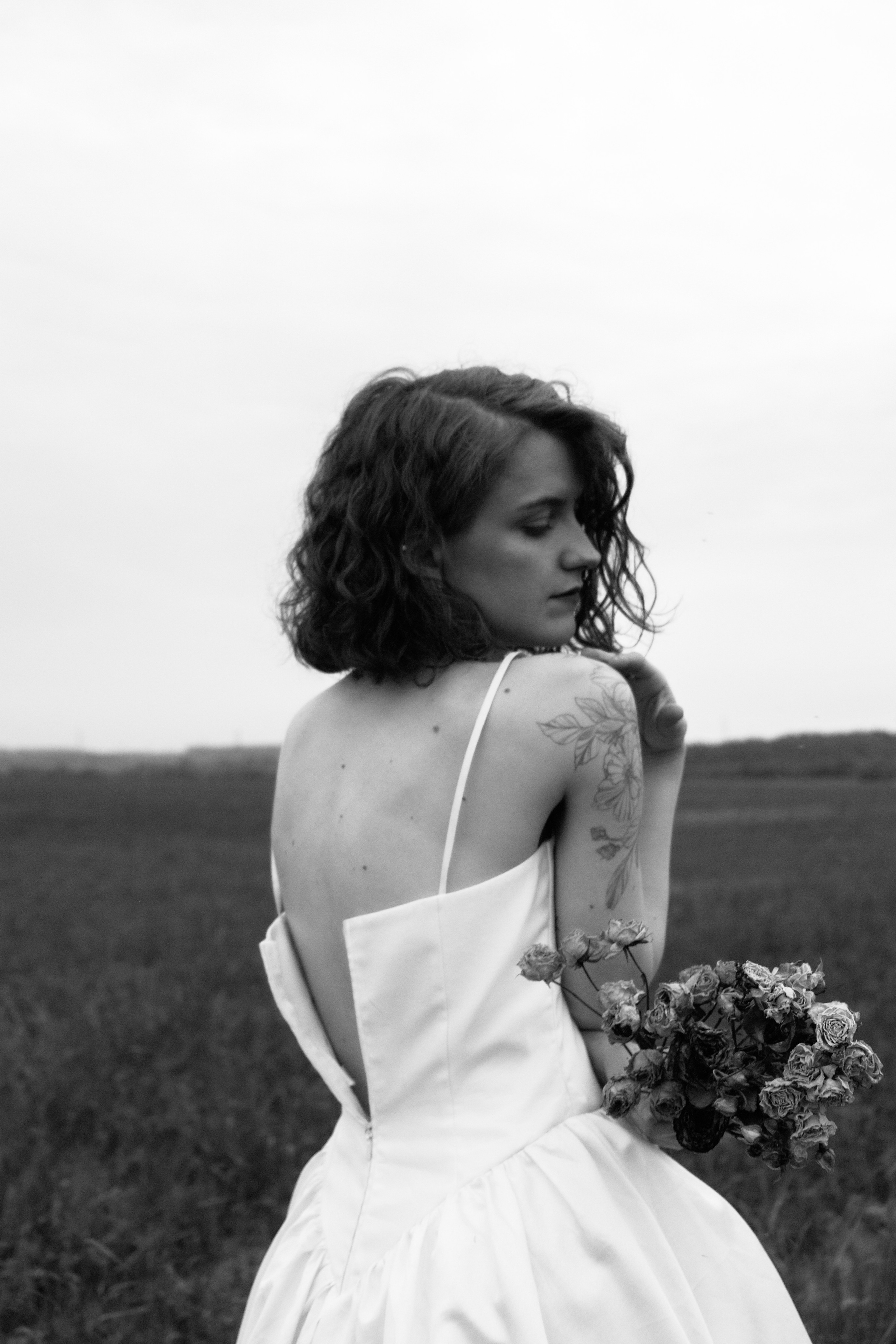 черно-белая фотосессия  со свадьбы