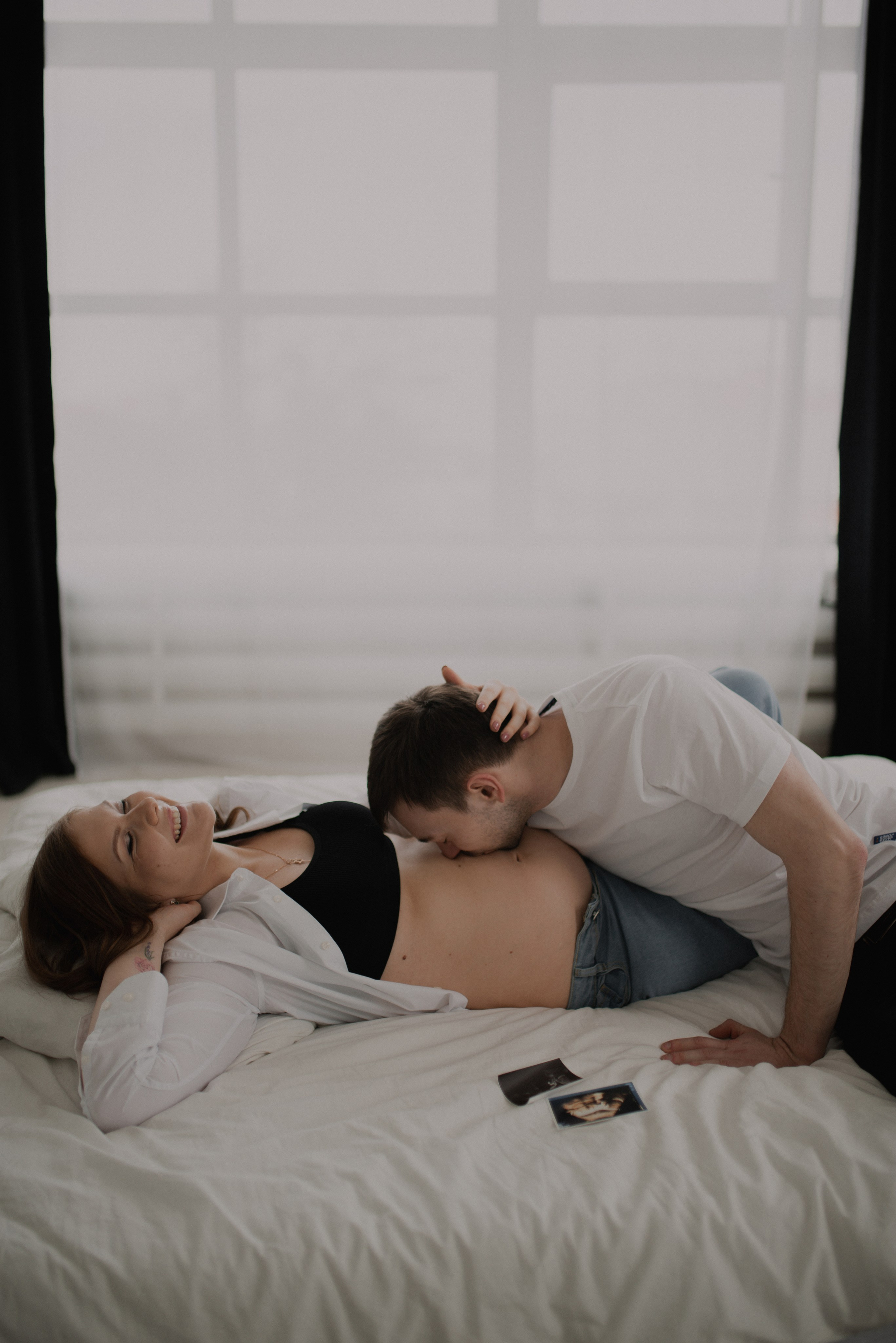 Фотосессия беременности в студии Бутово. Семейная фотосессия Бутово Москва фотограф Алина Морщагина