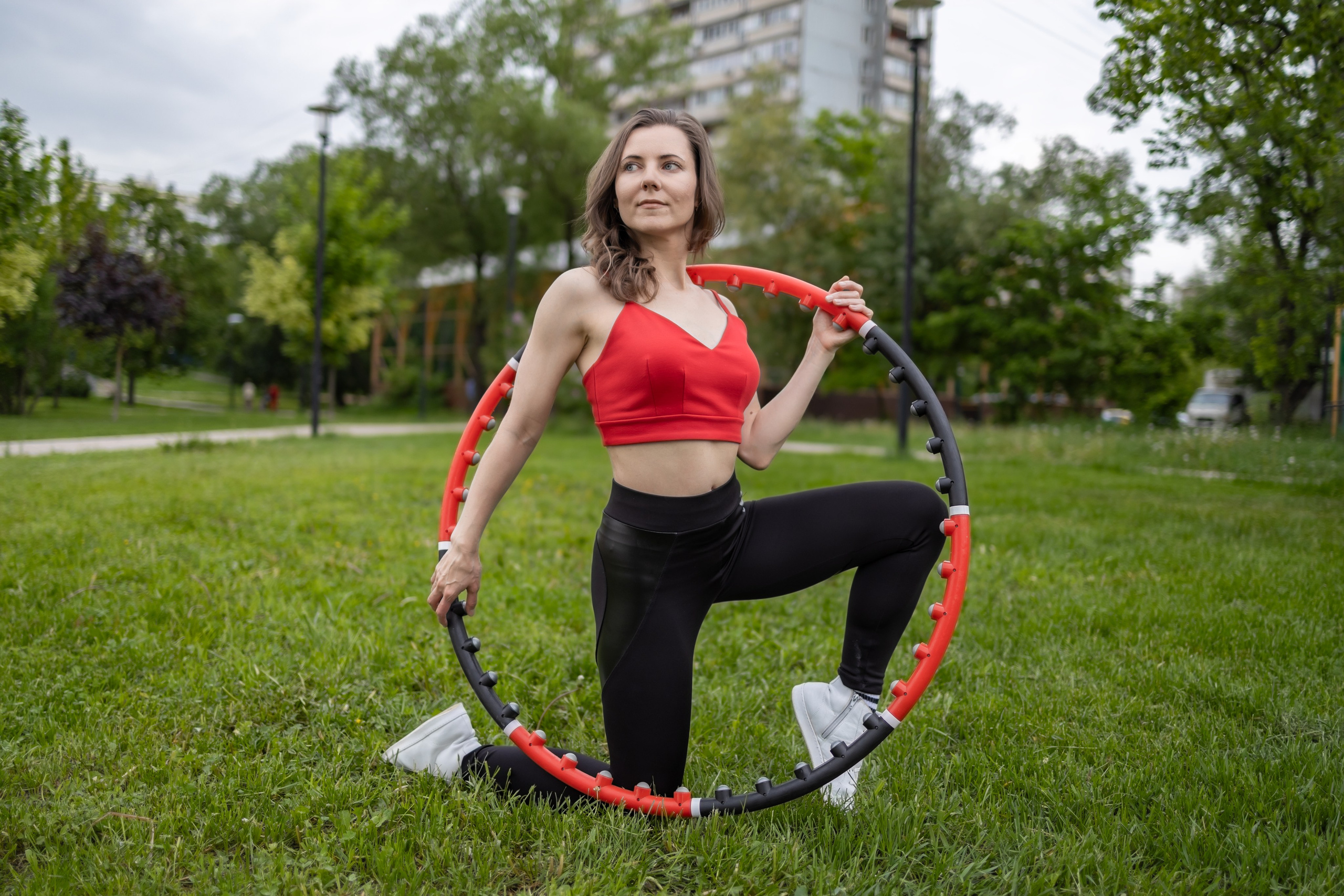 Спортивная фотосессия с хула хупом и йога, пилатес. Репортажный, семейный и студийный фотограф в Москве Демин Алексей