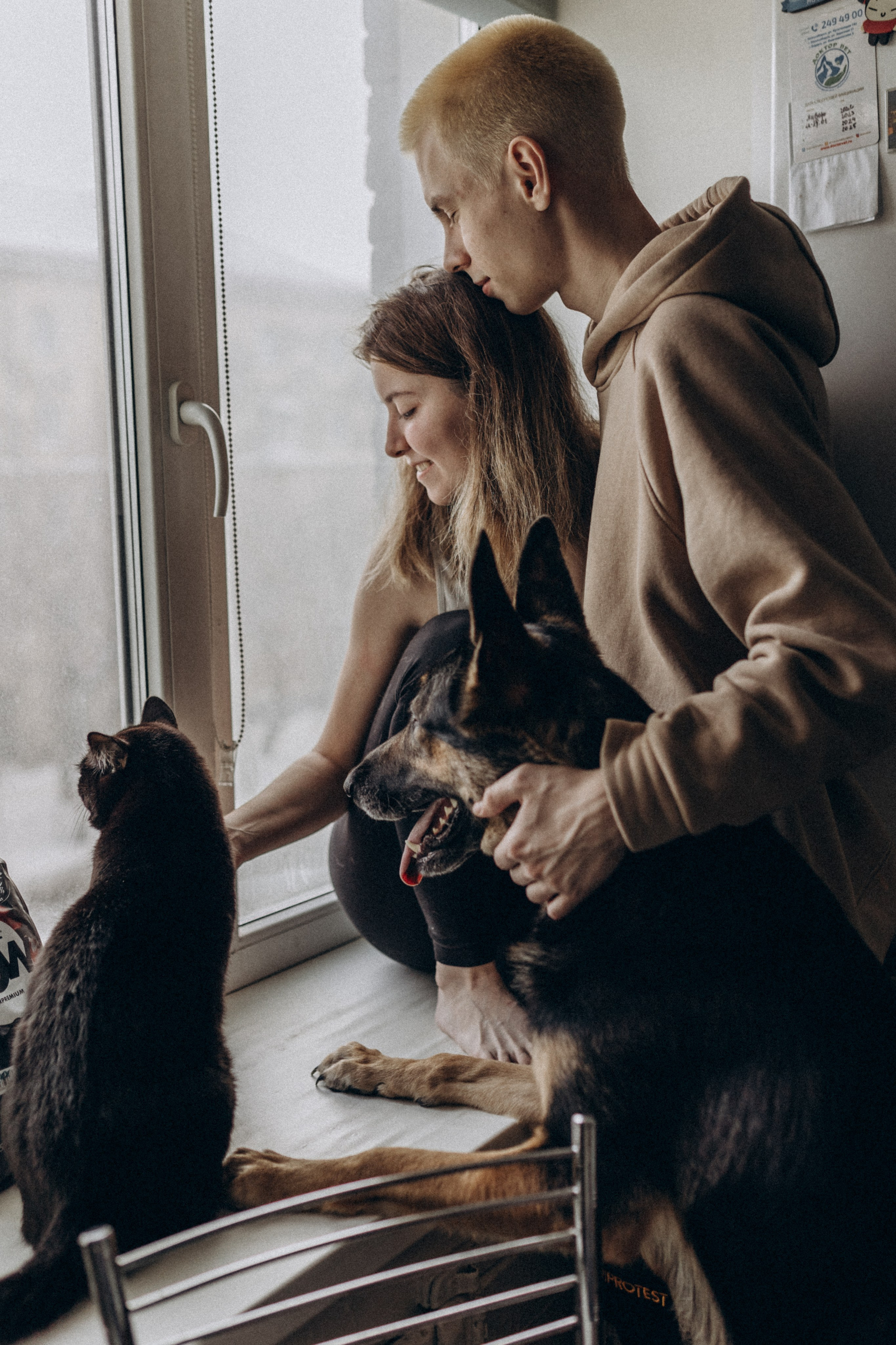 Матвей и Полина, а также кот и собака. Семейный фотограф lifestyle в Новосибирске Елена Шпилевая