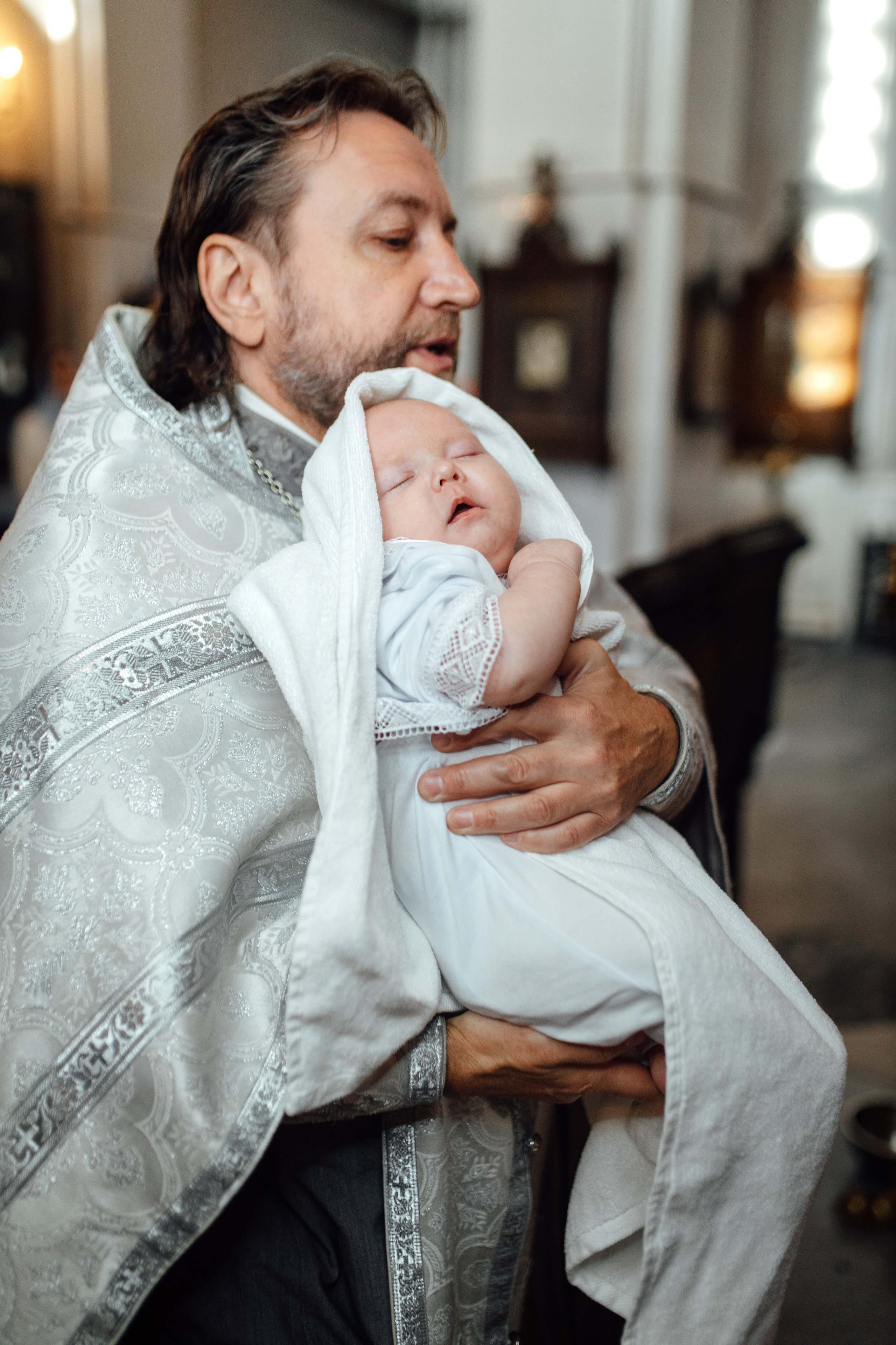 Крещение Тимура храм иконы Всех Скорбящих Радость, октябрь 2024