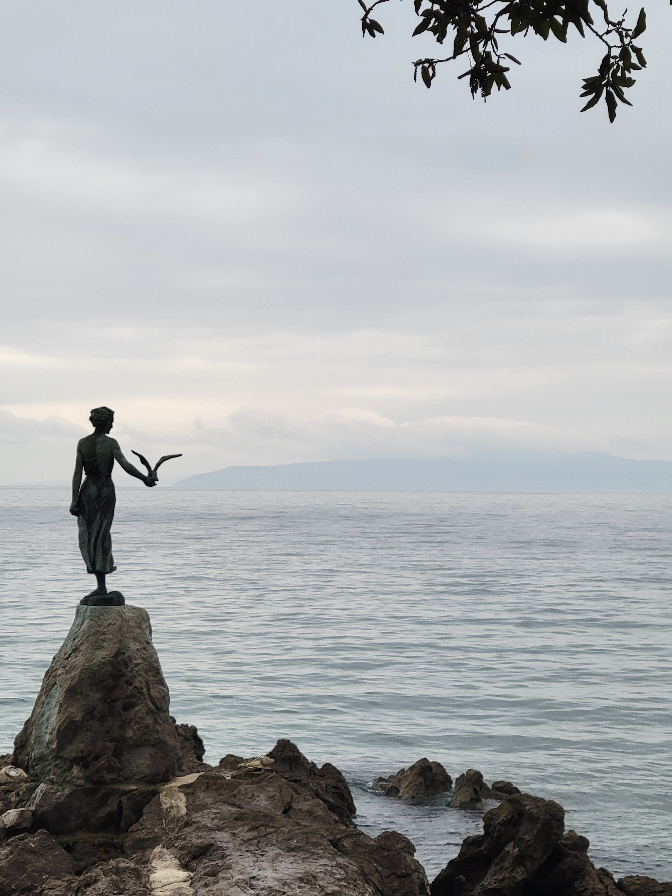 Girl with seagul is the symbol of Opatia