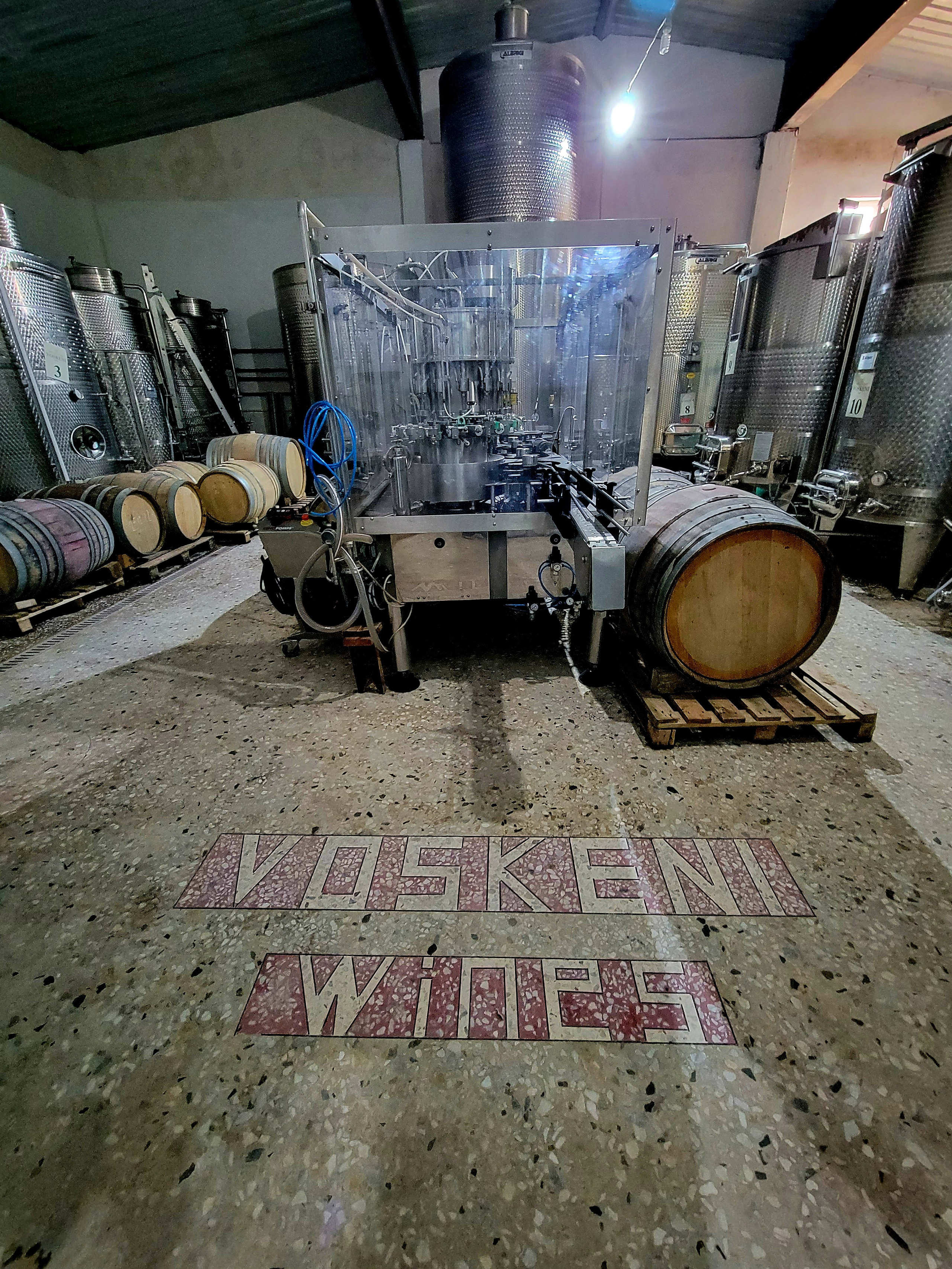 Bottling zone is calm now, but soon wine will be ready to go into bottles and to be distributed