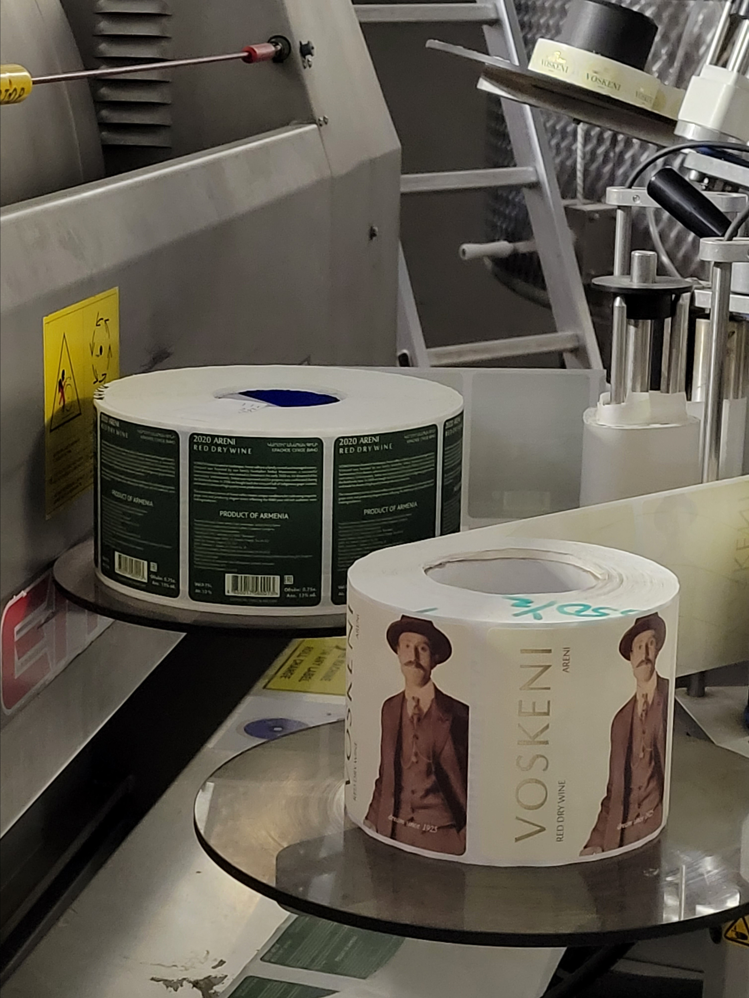 On the label photograph of winery's owner's grandfather