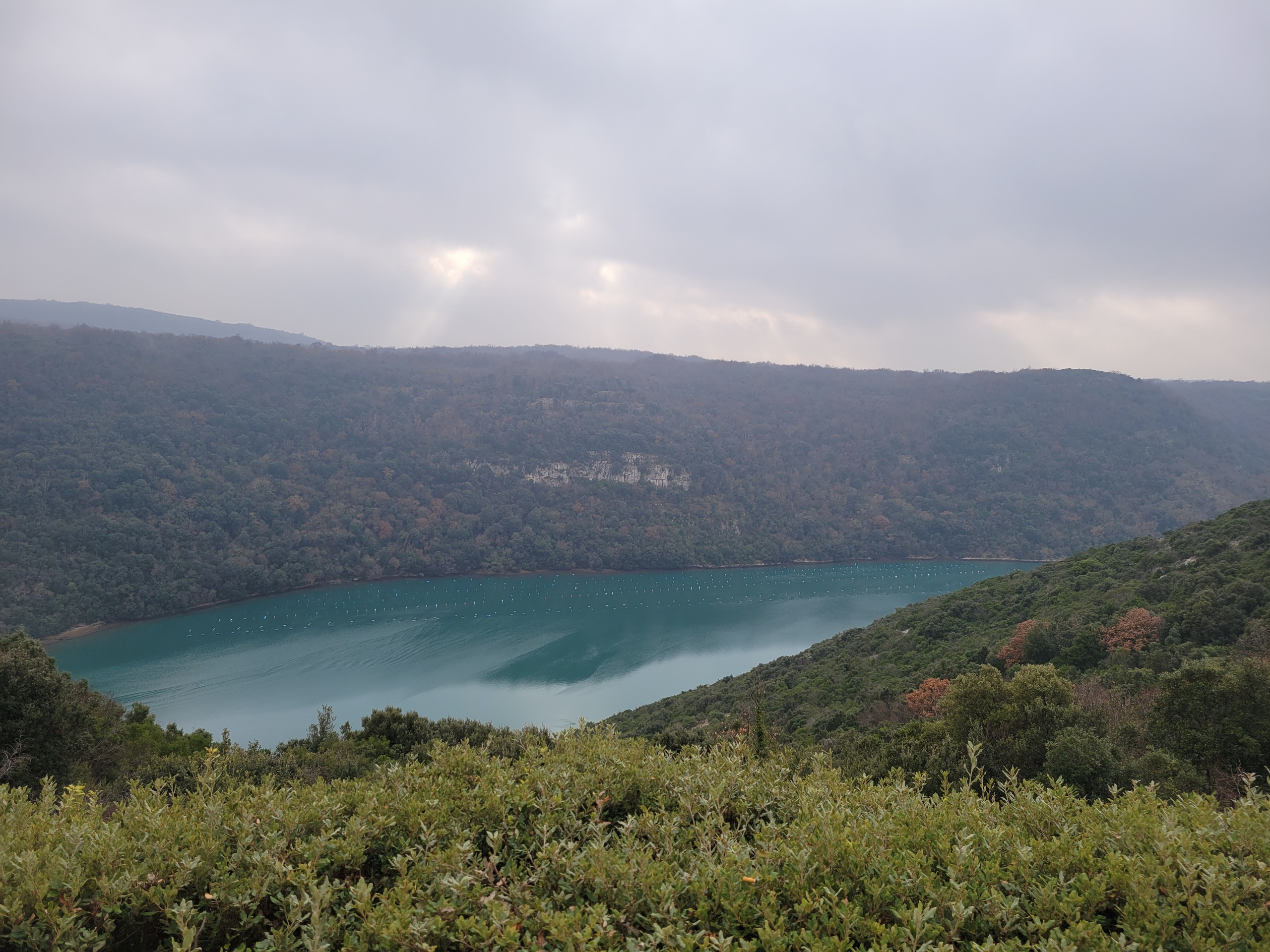 From Rovin to Porech. Limsky fiord on the half way