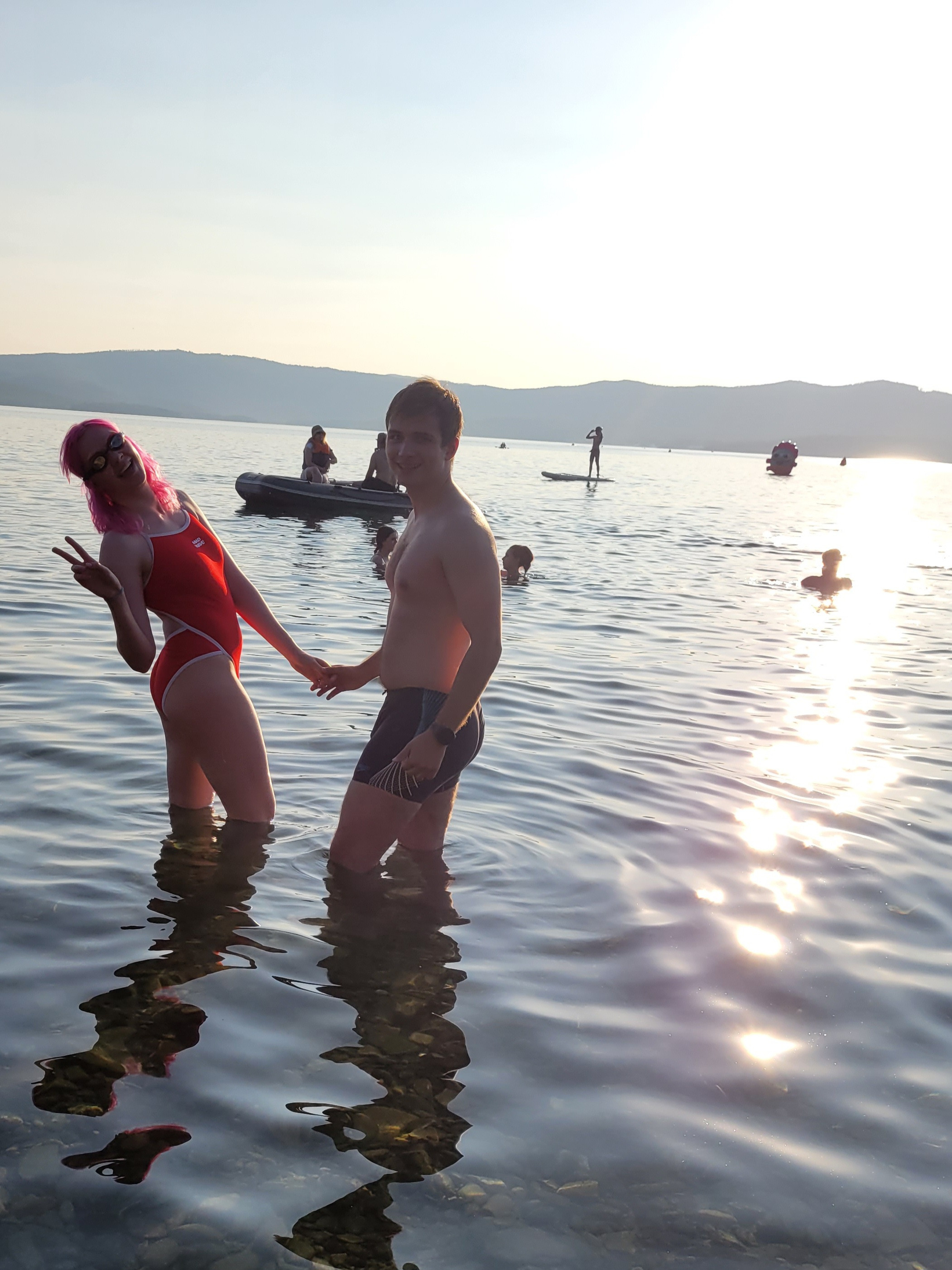 Вечерние купания. Жара даже вечером