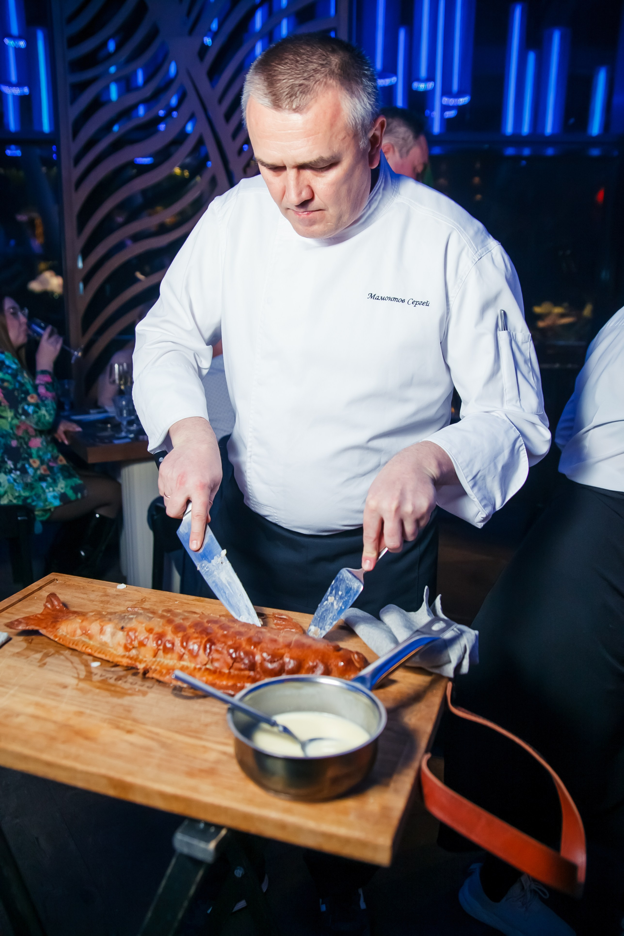 Гастроужин в ресторане Река с Шефповаром Владиславом Пискуновым. Свадебный и детский фотограф в Волгограде Слава Белов