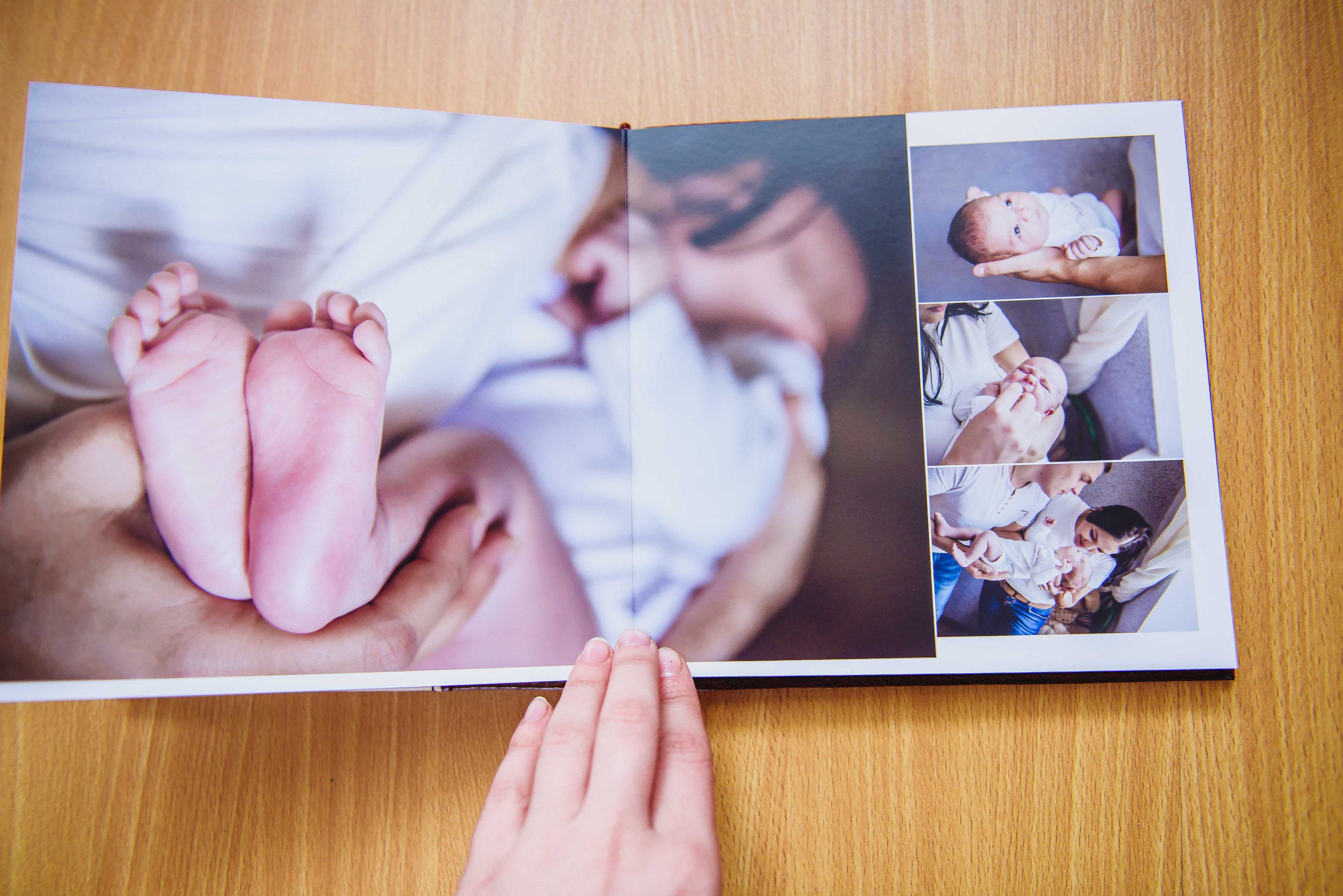 Фотокнига совмещенная. Выписка и первые дни жизни. Фотограф Котова Валентина