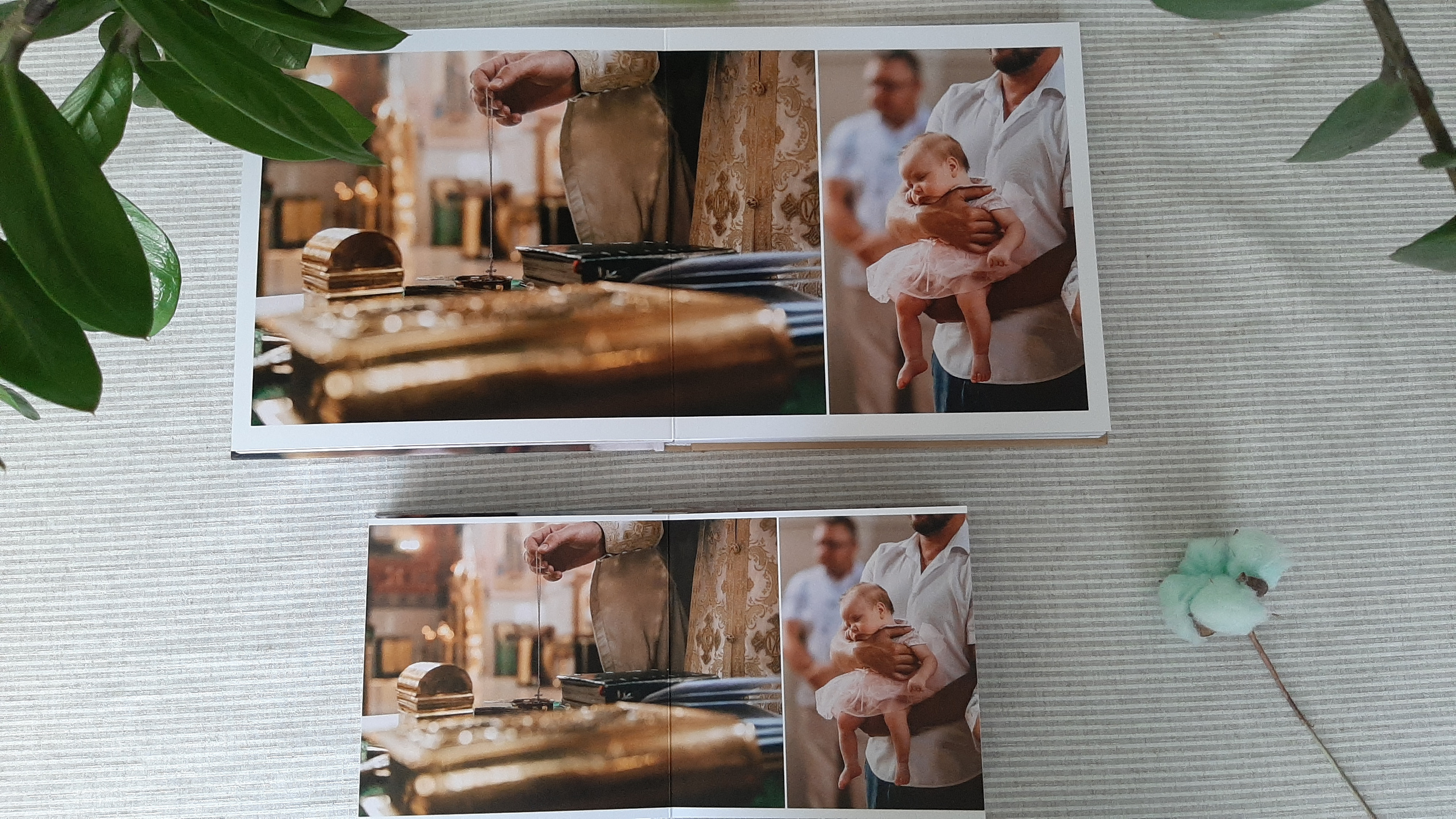 Книга Крещения + минибуки дубликаты родителям. Новодонецкая. Фотограф Котова Валентина