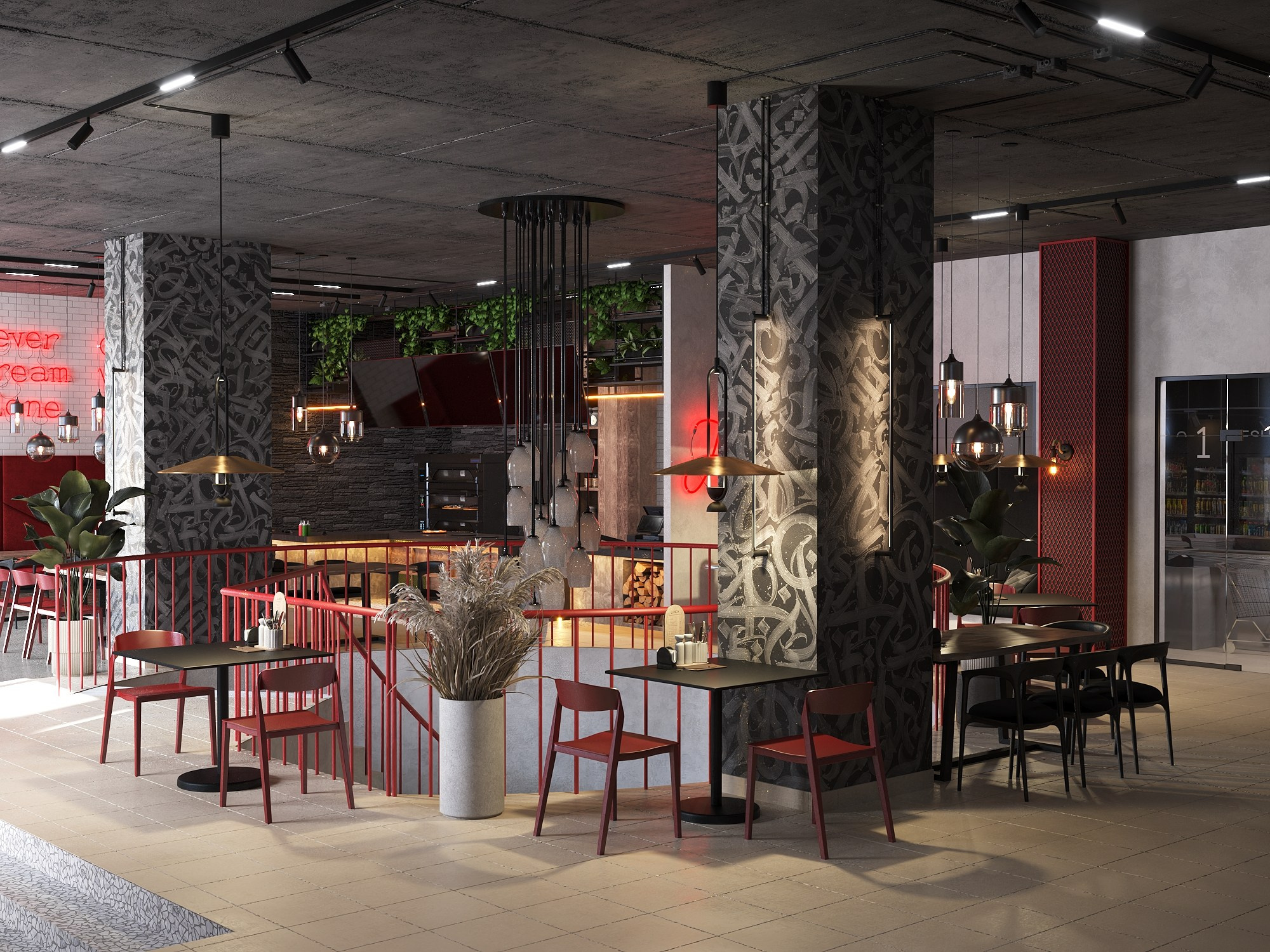 Фастфуд-кафе. БК студия дизайна интерьера