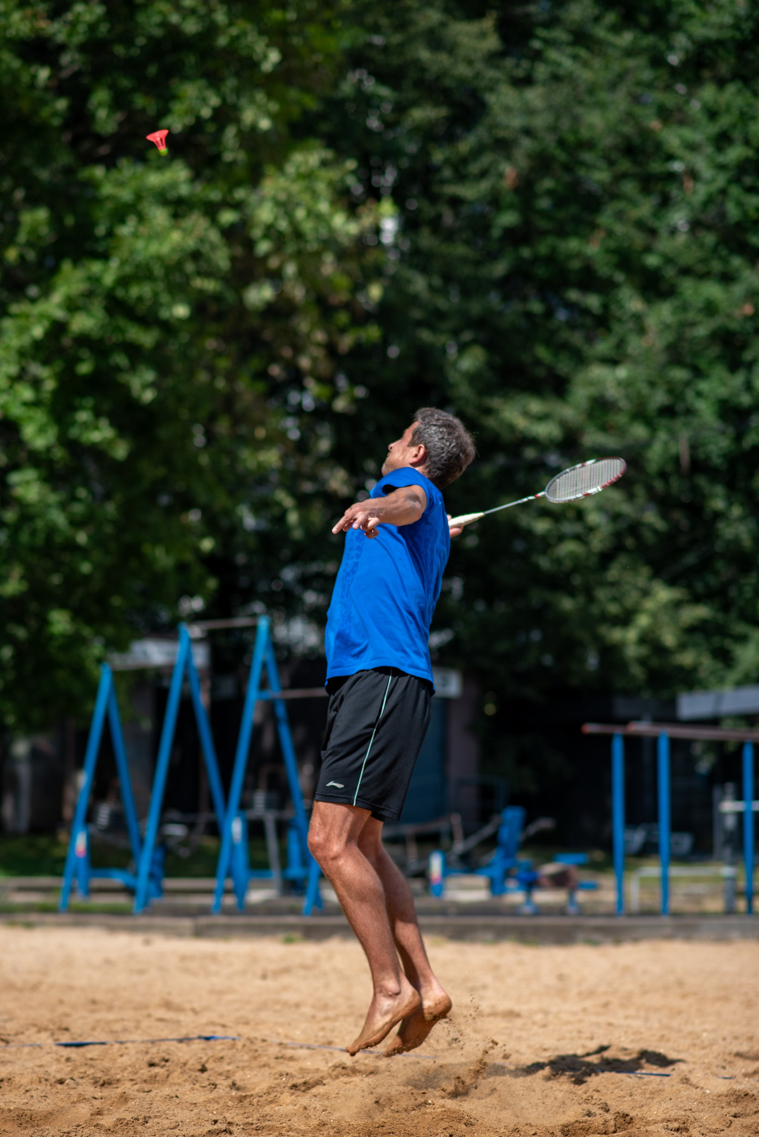 Бадминтон на свежем воздухе. Химки, Московская область. Фотограф Стеценко Наталия. Одинцово, Москва, Московская область