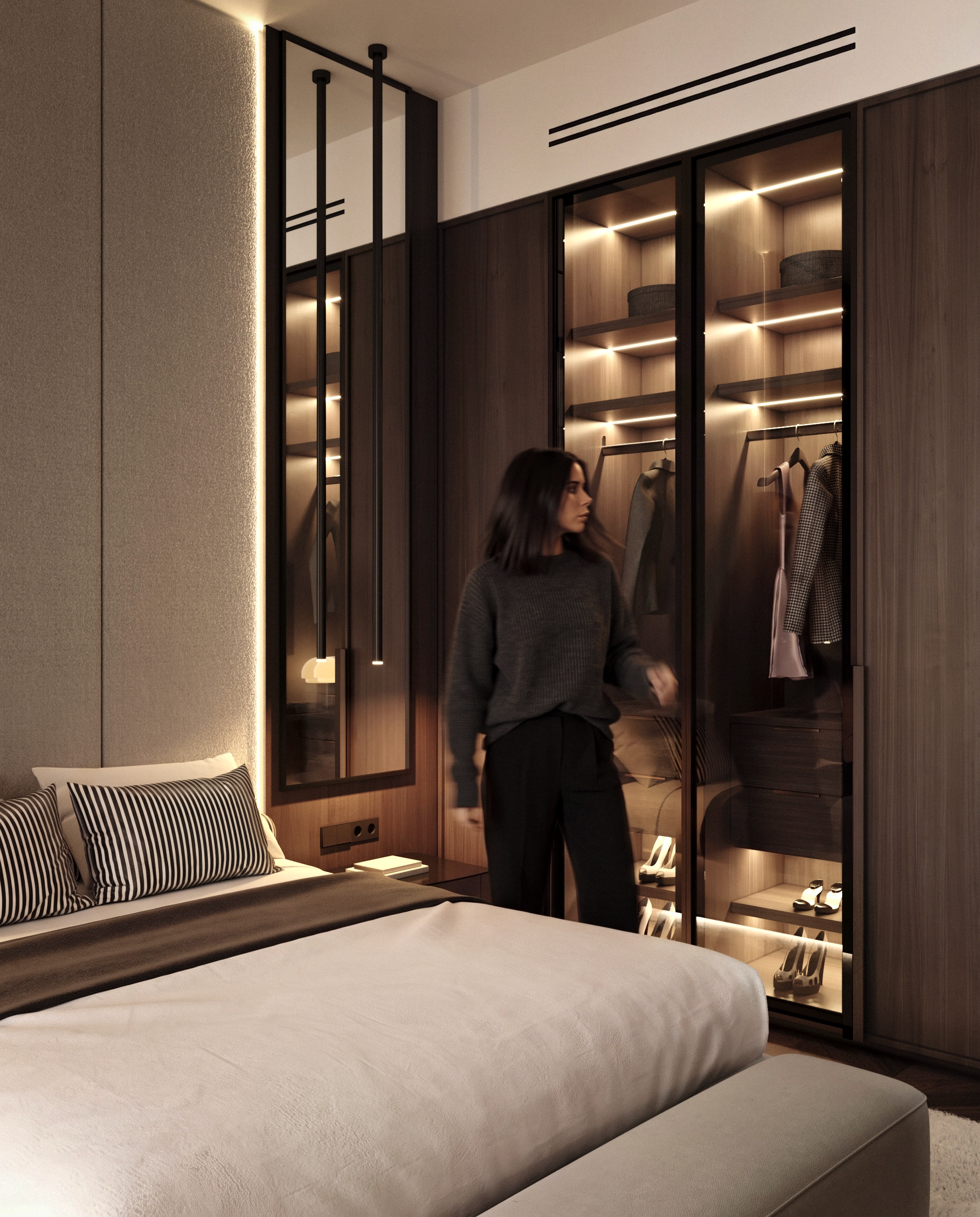 Moscow apartment 128 m². Cg artist Shchapov Dmitry
