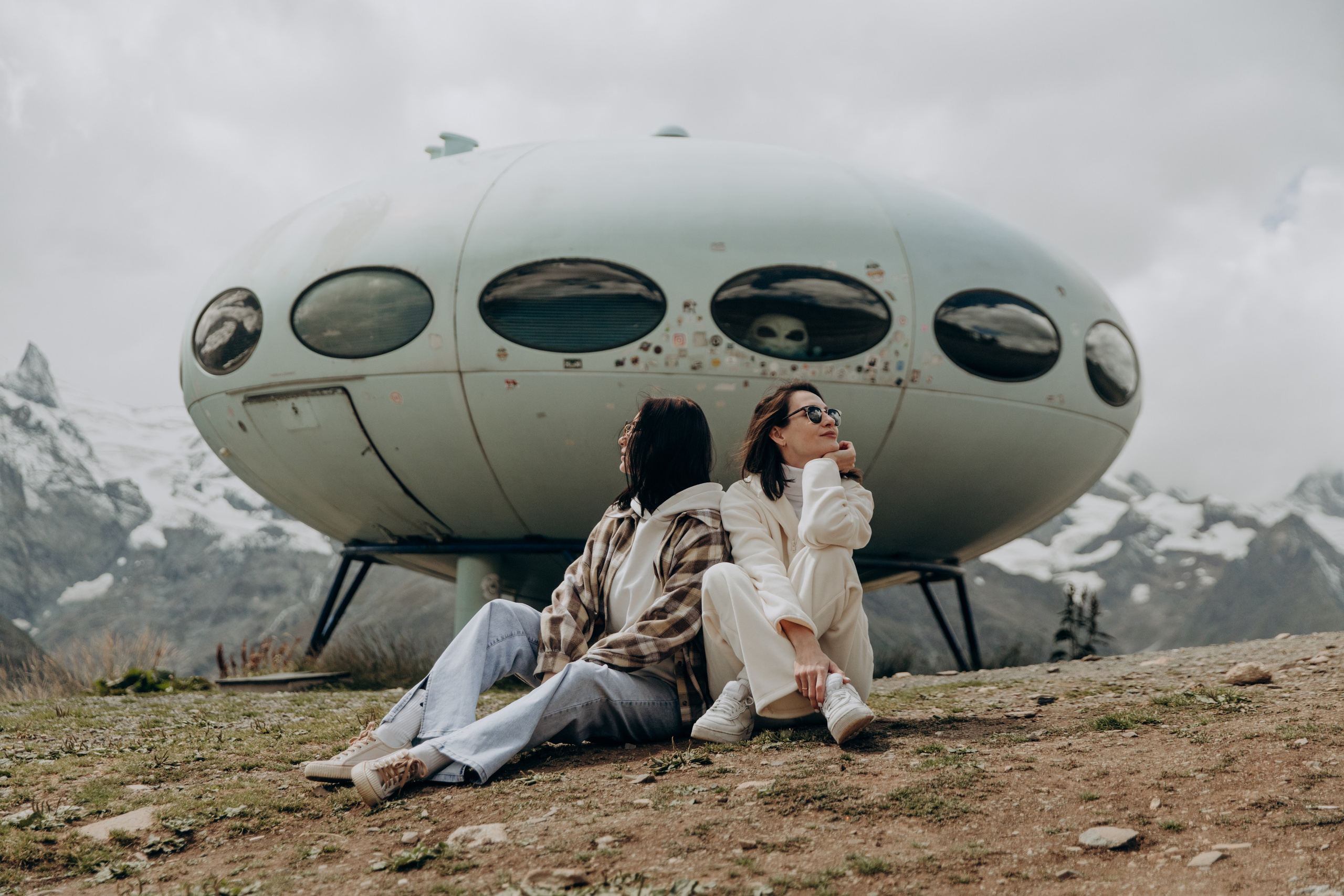 Юля с семьей, Домбай. Портфолио