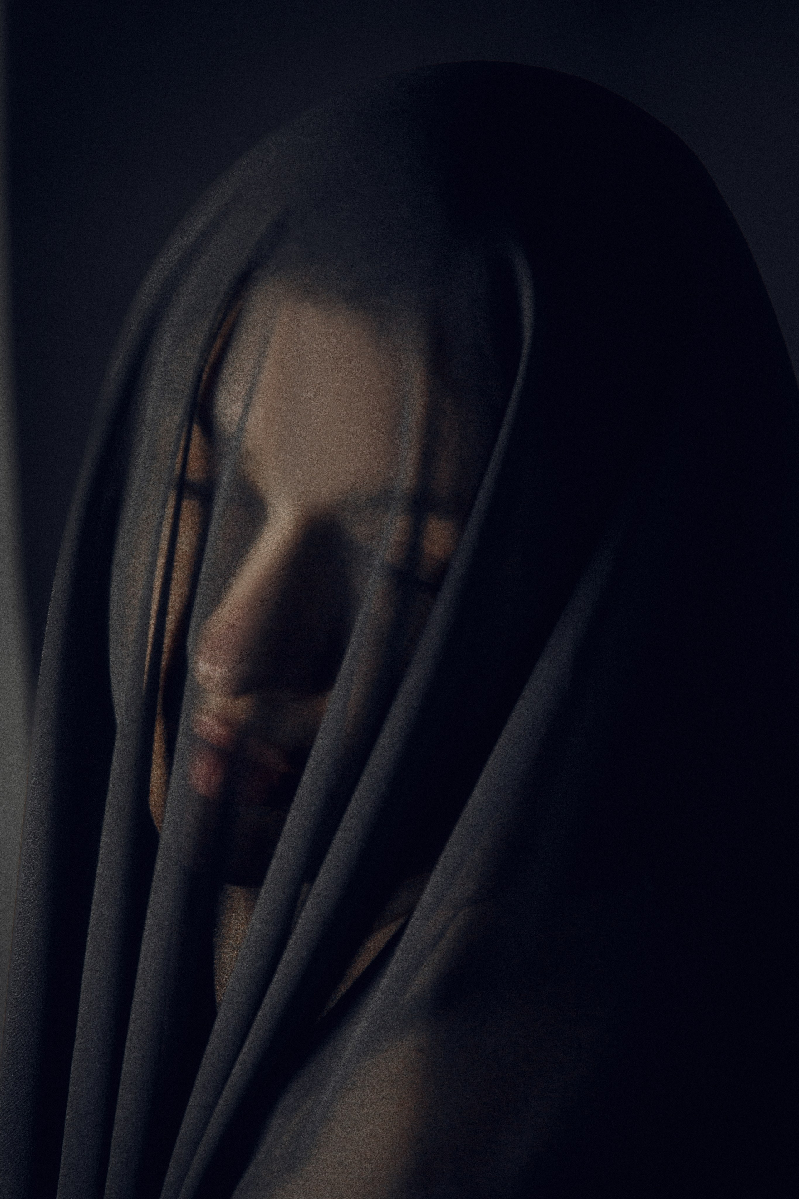 Фотосессия в студии с черной вуалью!