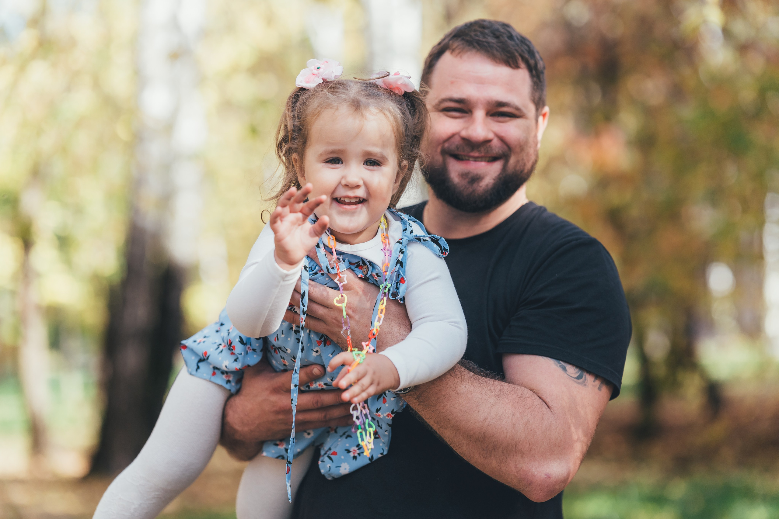 Денис с дочкой, Балашиха, парк Пехорка. Наталья Дукалова фотограф Щелково Королев Пушкино Москва Балашиха