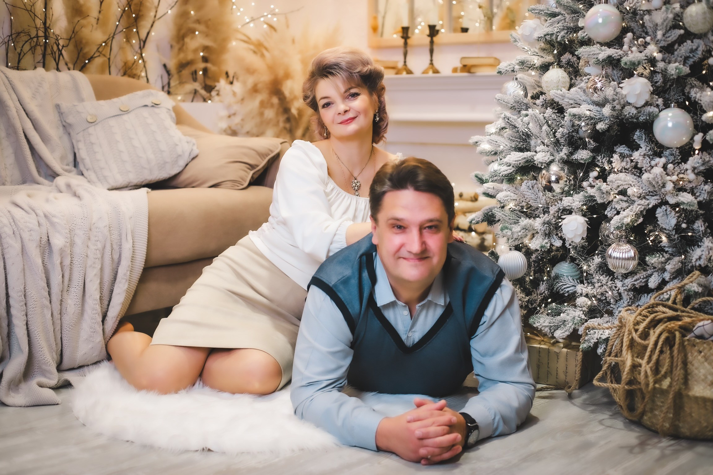 Новогодняя история Людмилы и Игоря. Фотограф беременности и семейных историй Эльвира Акарибе в городе Краснодар!
