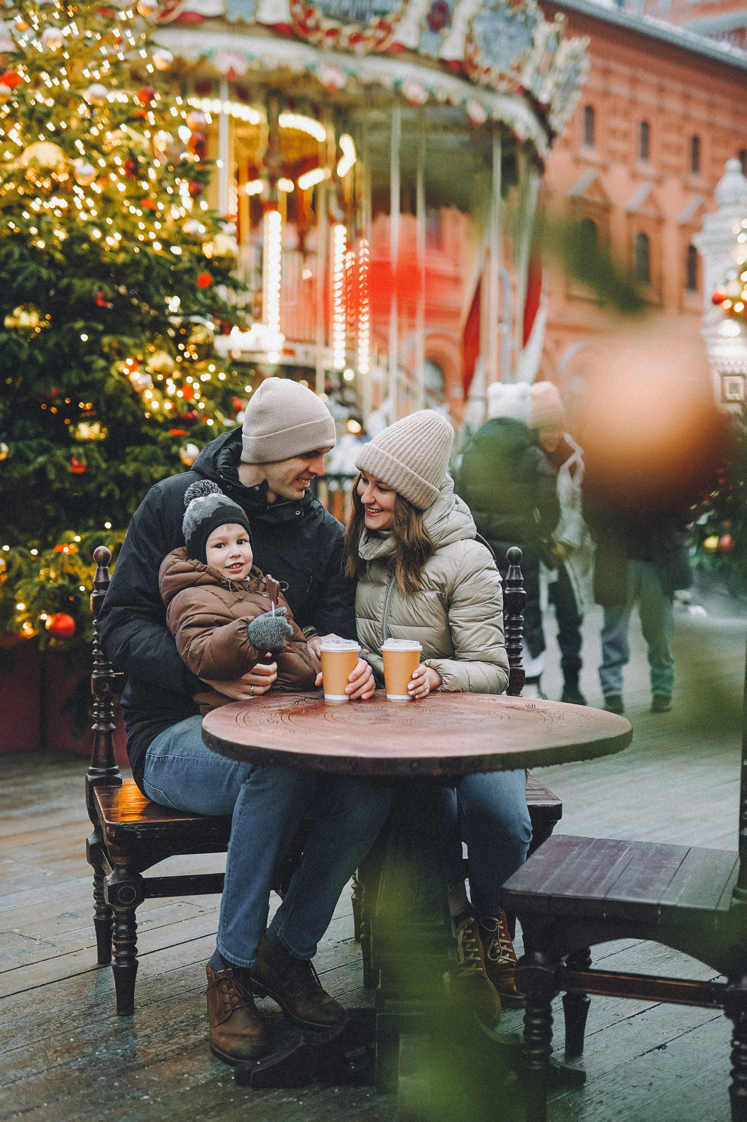 Прогулка по новогодней Москве для Юли, Жени и Вани. Фотограф Наталья Колганова
