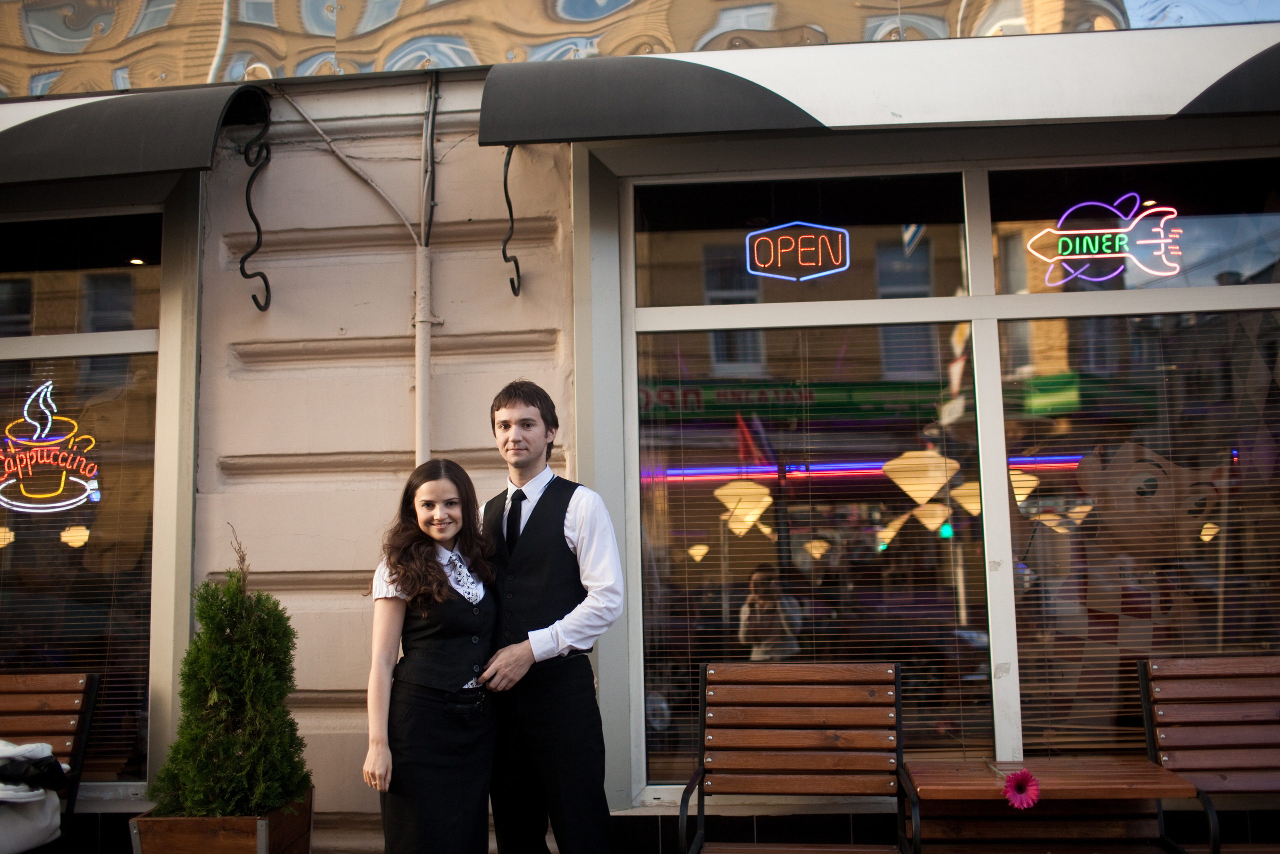 Свадебная фотосессия в кафе. Фотограф в Москве Валентина Иванова