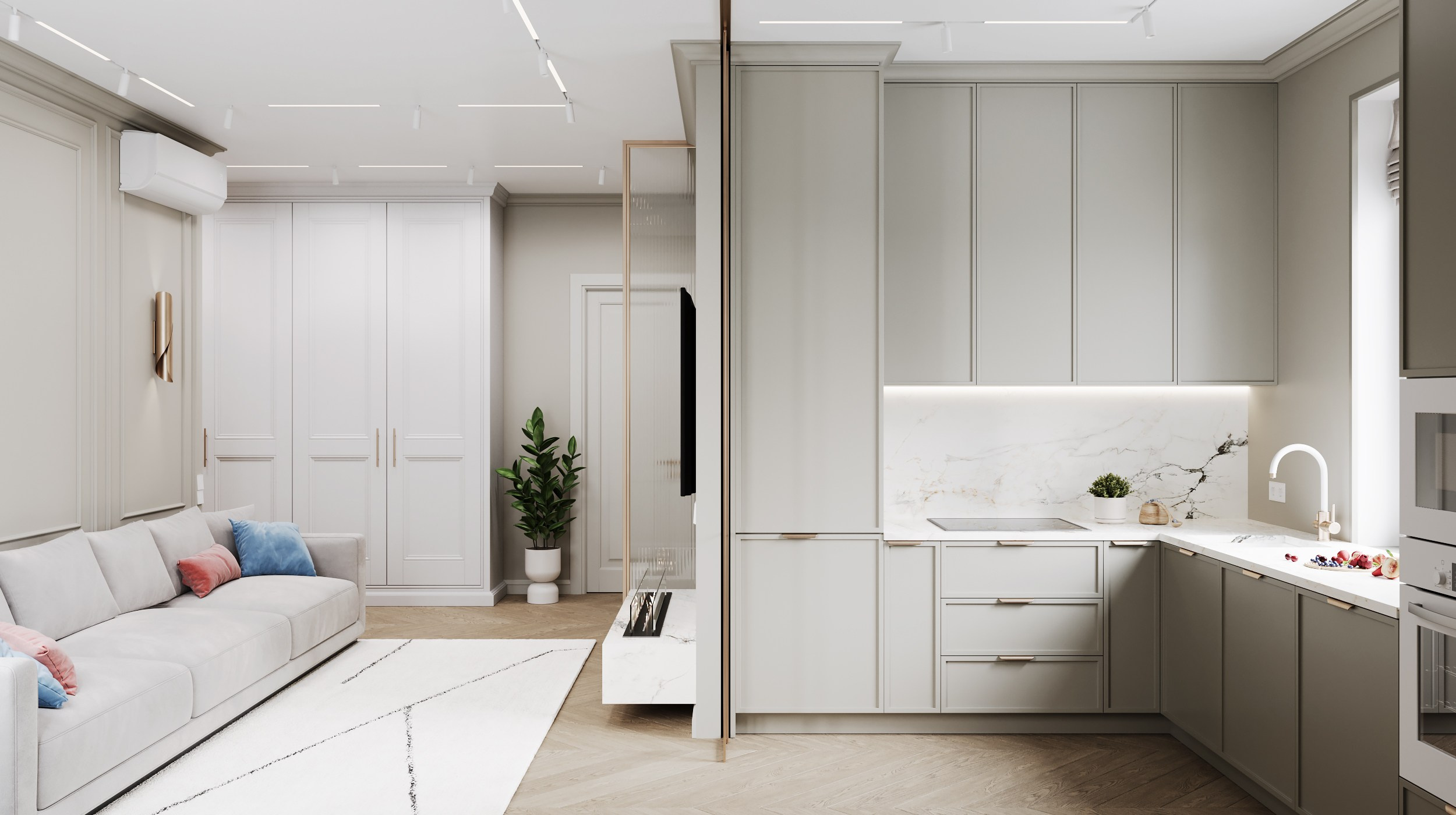 Color Classic. Дизайн интерьера | 3D визуализация | Миланская Марина