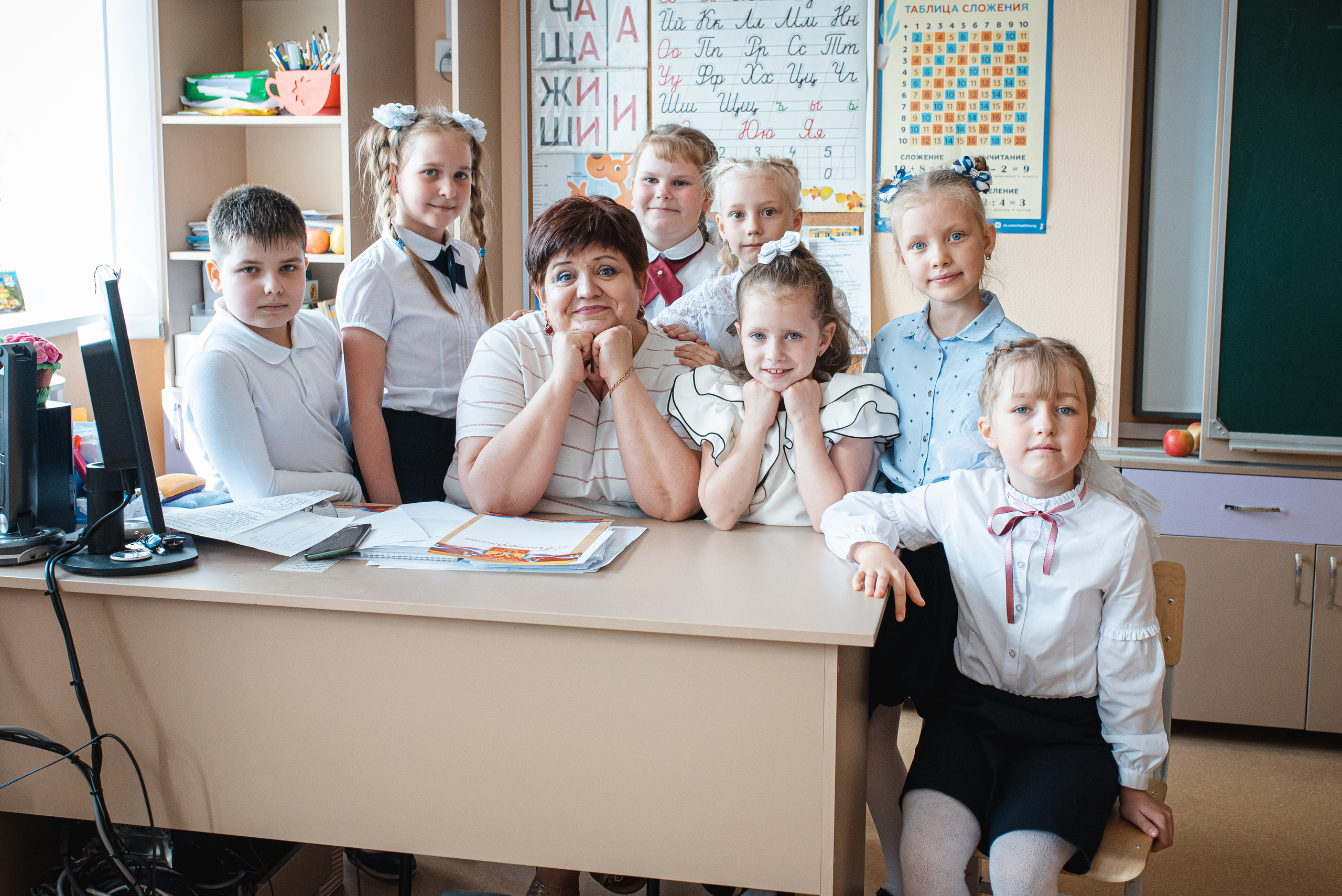 Школа 214, 1 класс. Семейный и детский фотограф в Новосибирске Доронина Ольга