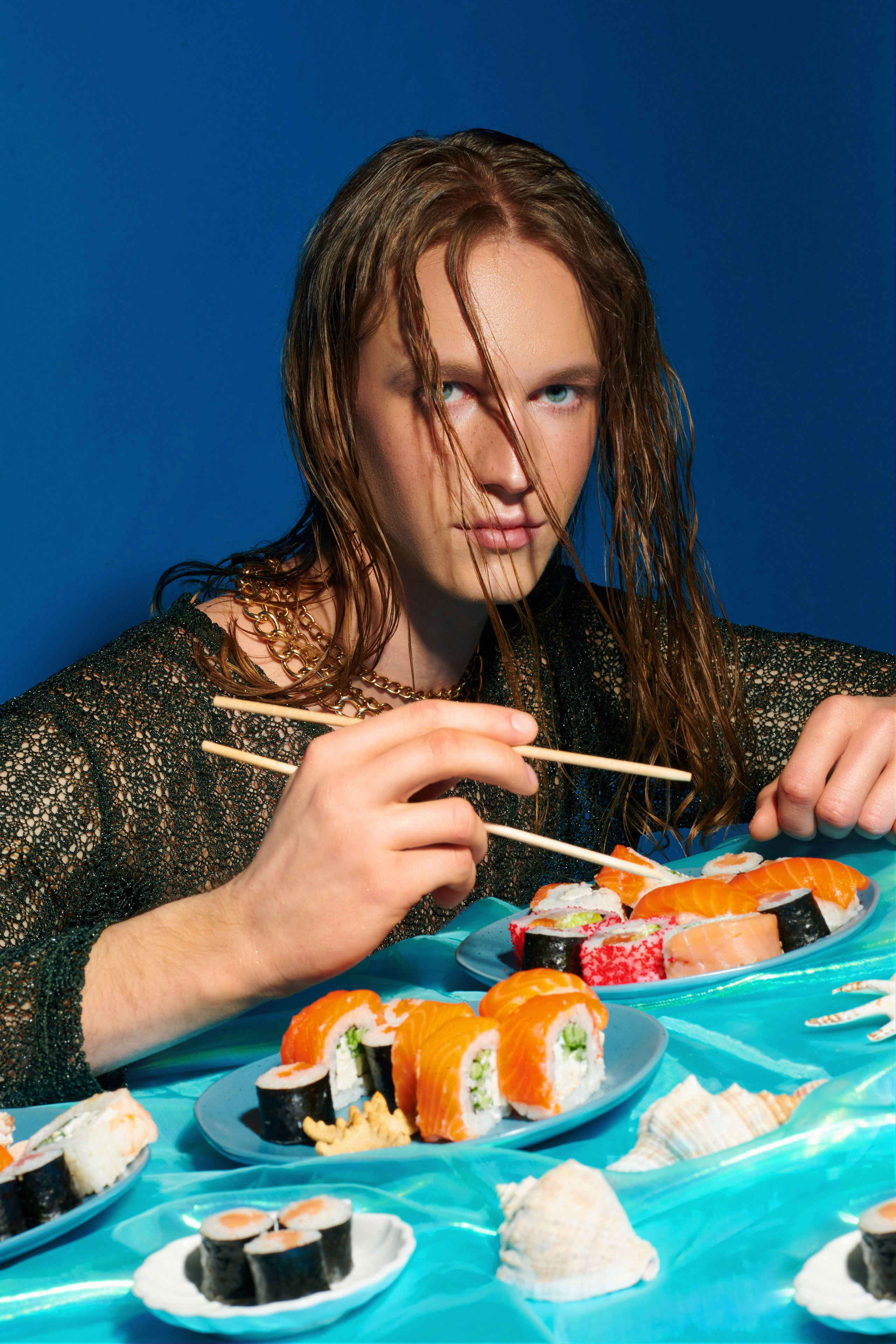 Рекламная съемка для «Sushi star». Натали де Шан | исследователь моды, креативный стратег