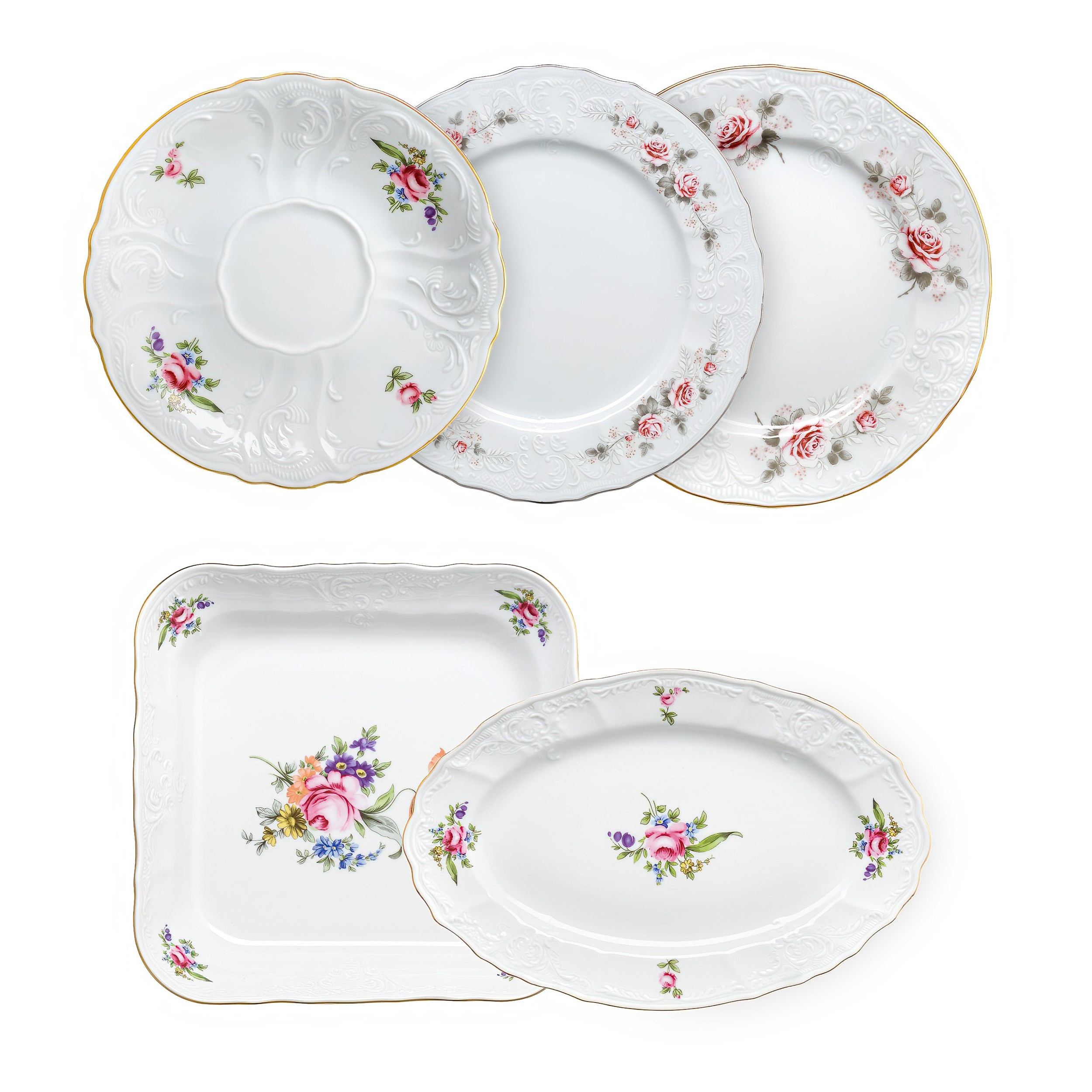 Набор фарфоровых тарелок