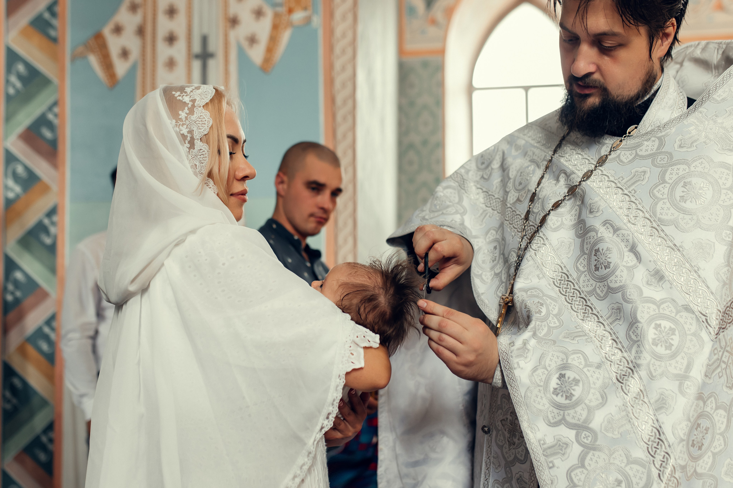 Таинство Крещения Евы в церкви Успения Пресвятой Богородицы в г. Богородск. Екатерина Крапивина фотограф церковных Таинств в Нижний Новгороде