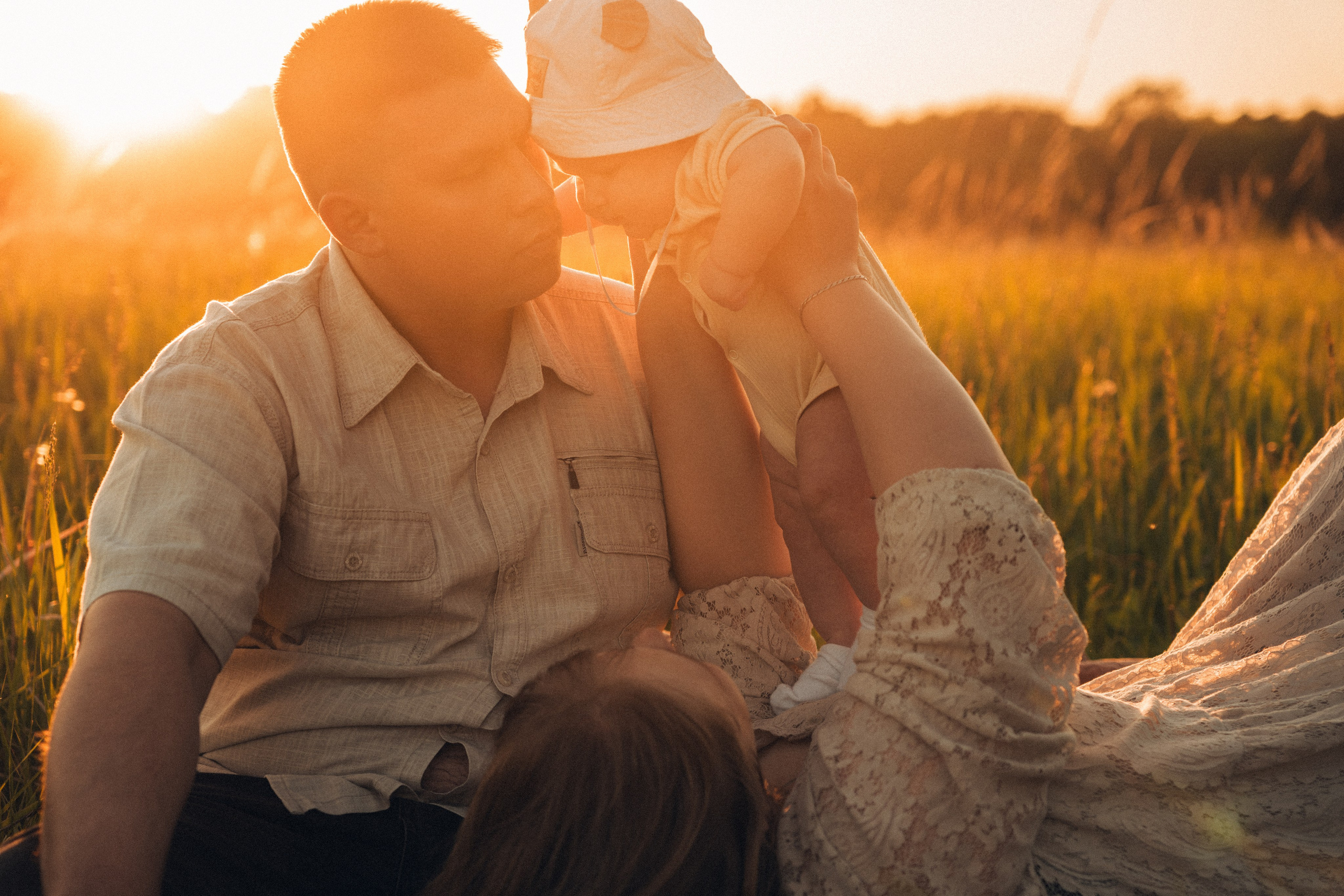 Семейная съемка на закате