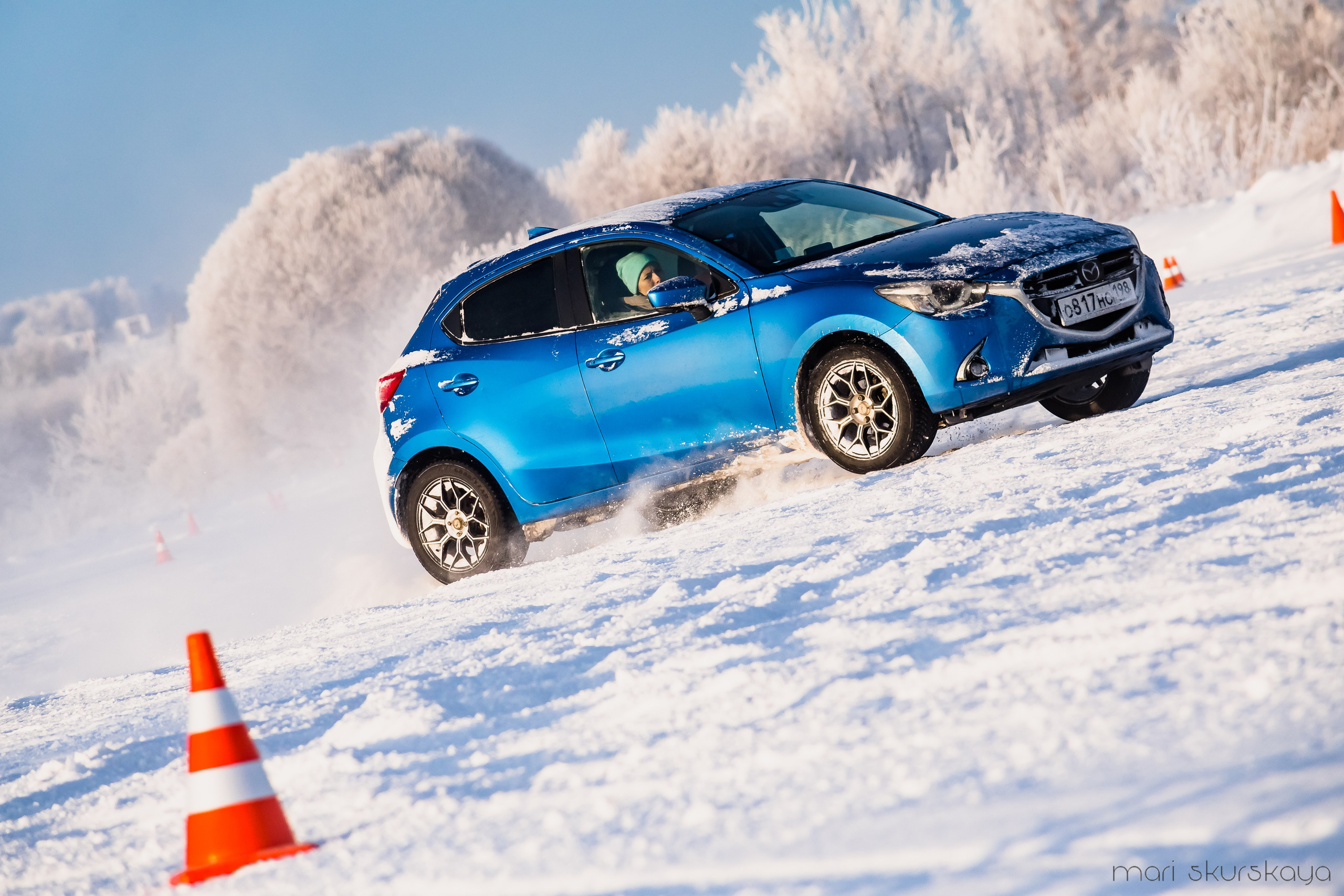 Контраварийная практика вождения автомобиля. Мотофотограф в Санкт-Петербурге Мария Скурская