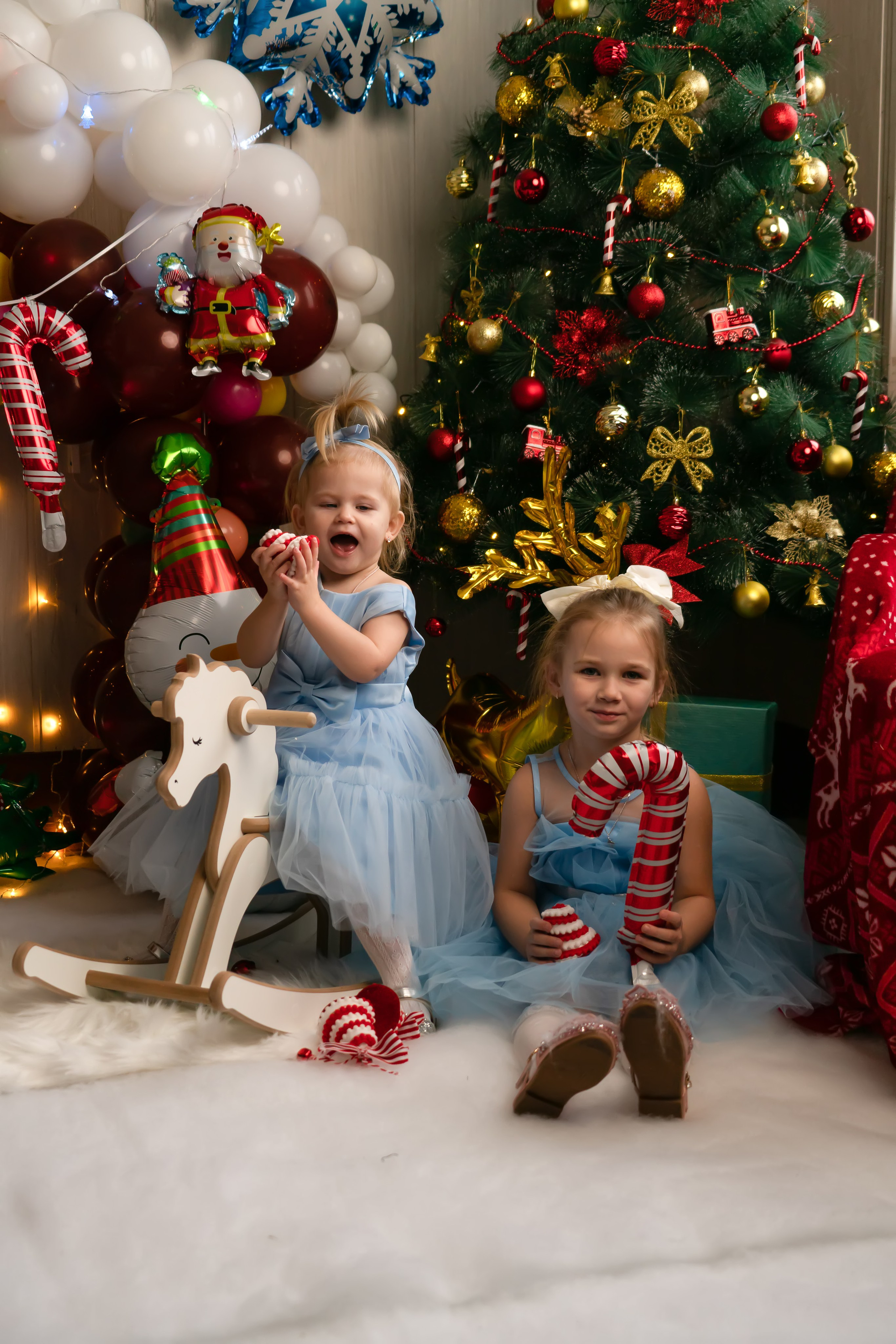 Бабушка и 2 сестренки- Новый год. Семейный и детский фотограф Тула Ясногорск Тульская область Надежда Кукушкина