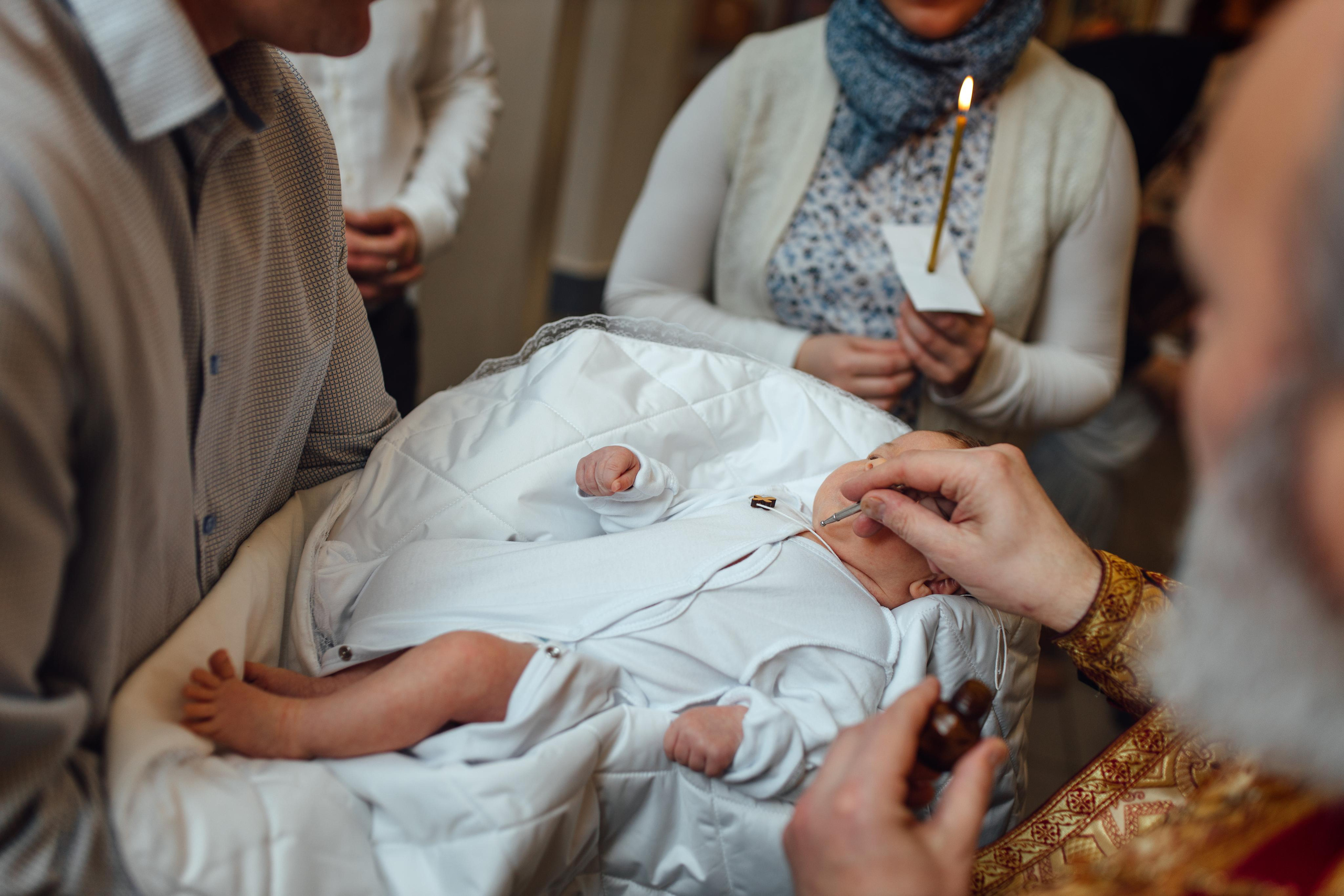 Крещение Ники, храм Петра и Павла, Жодино, апрель 2023