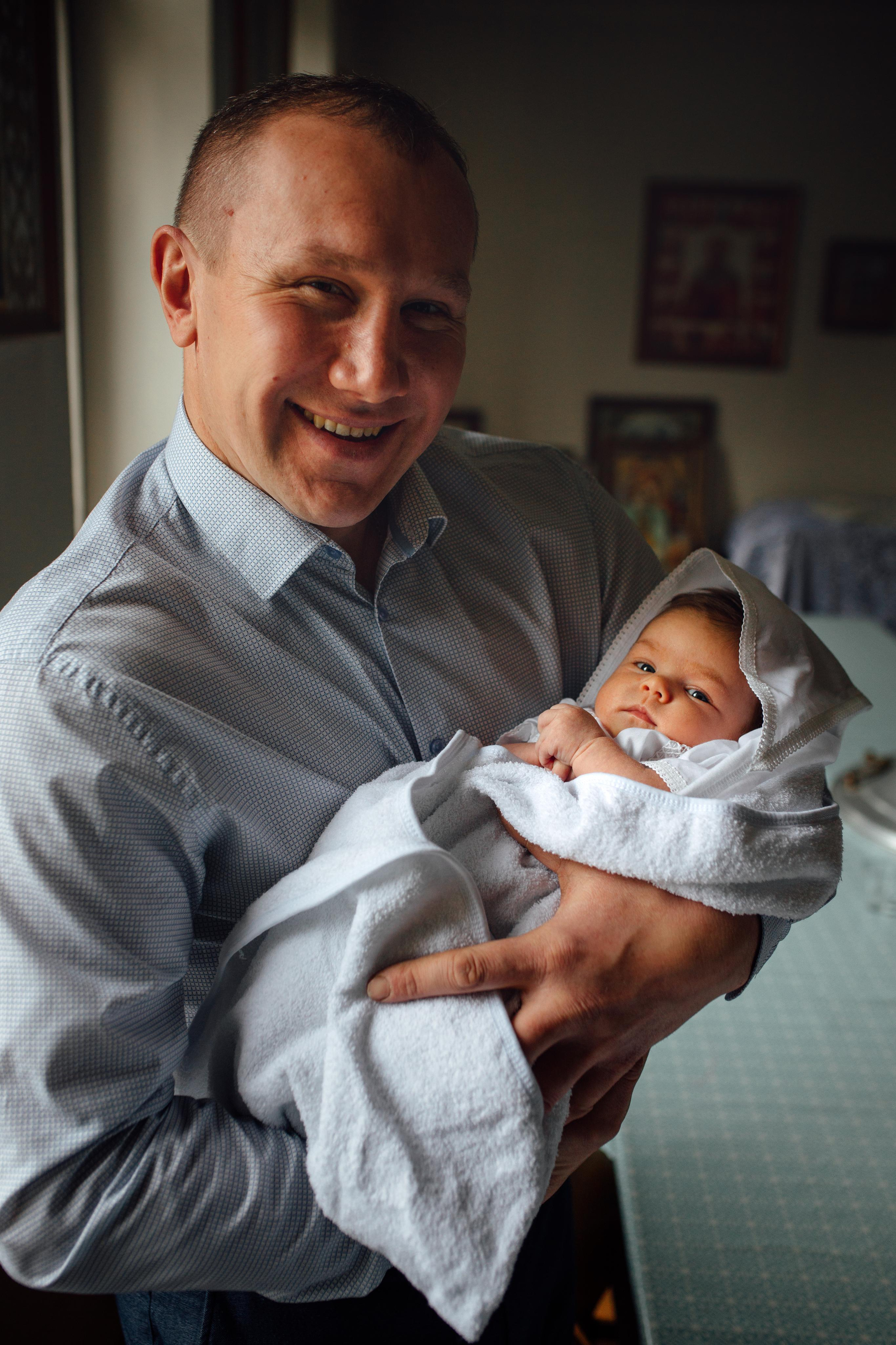 Крещение Ники, храм Петра и Павла, Жодино, апрель 2023