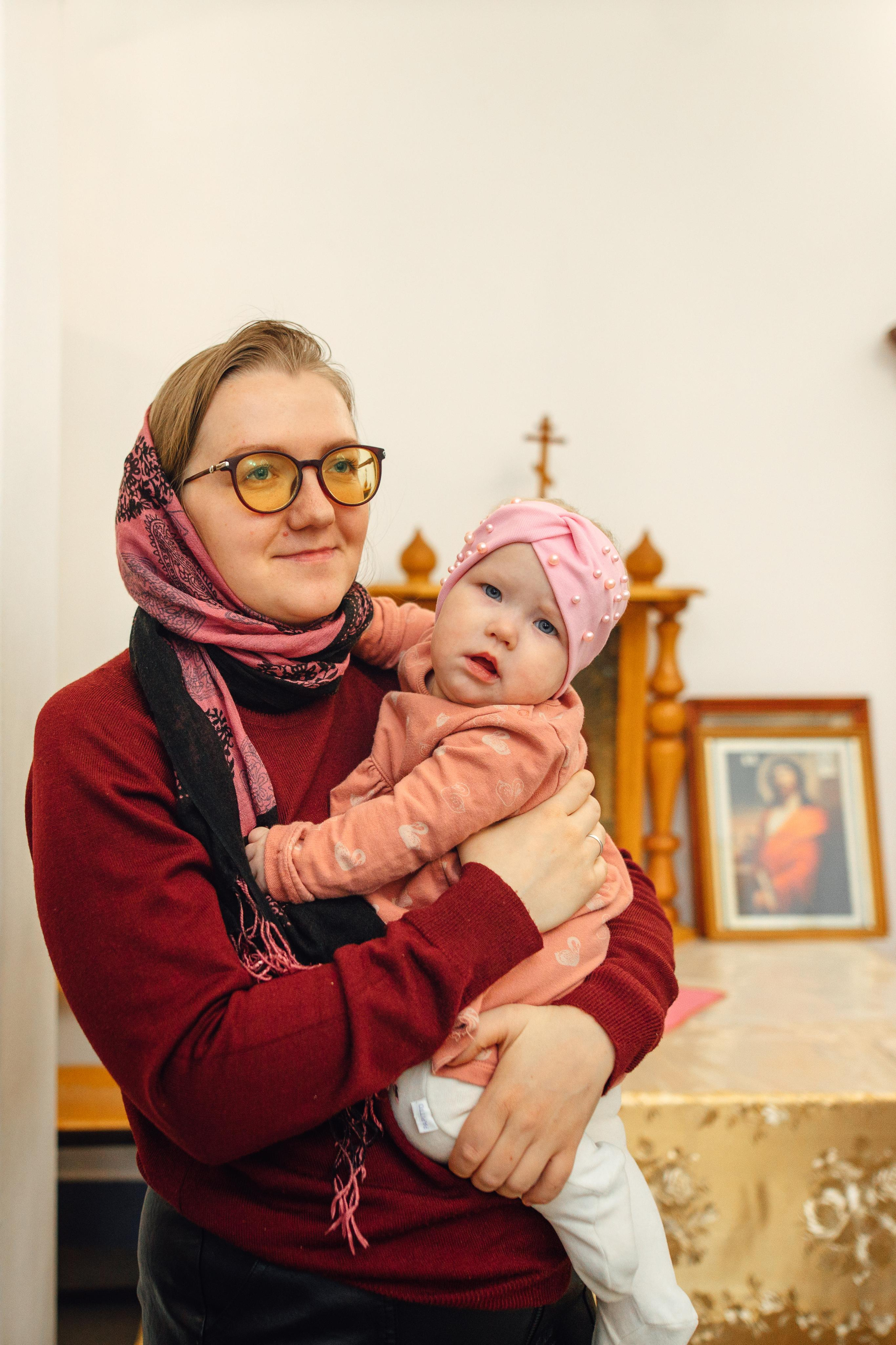 Крещение Ники, храм Петра и Павла, Жодино, апрель 2023