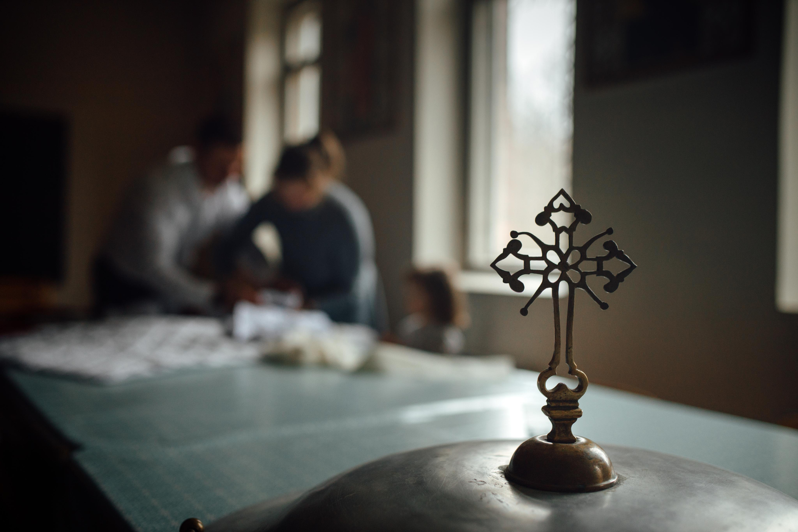 Крещение Ники, храм Петра и Павла, Жодино, апрель 2023