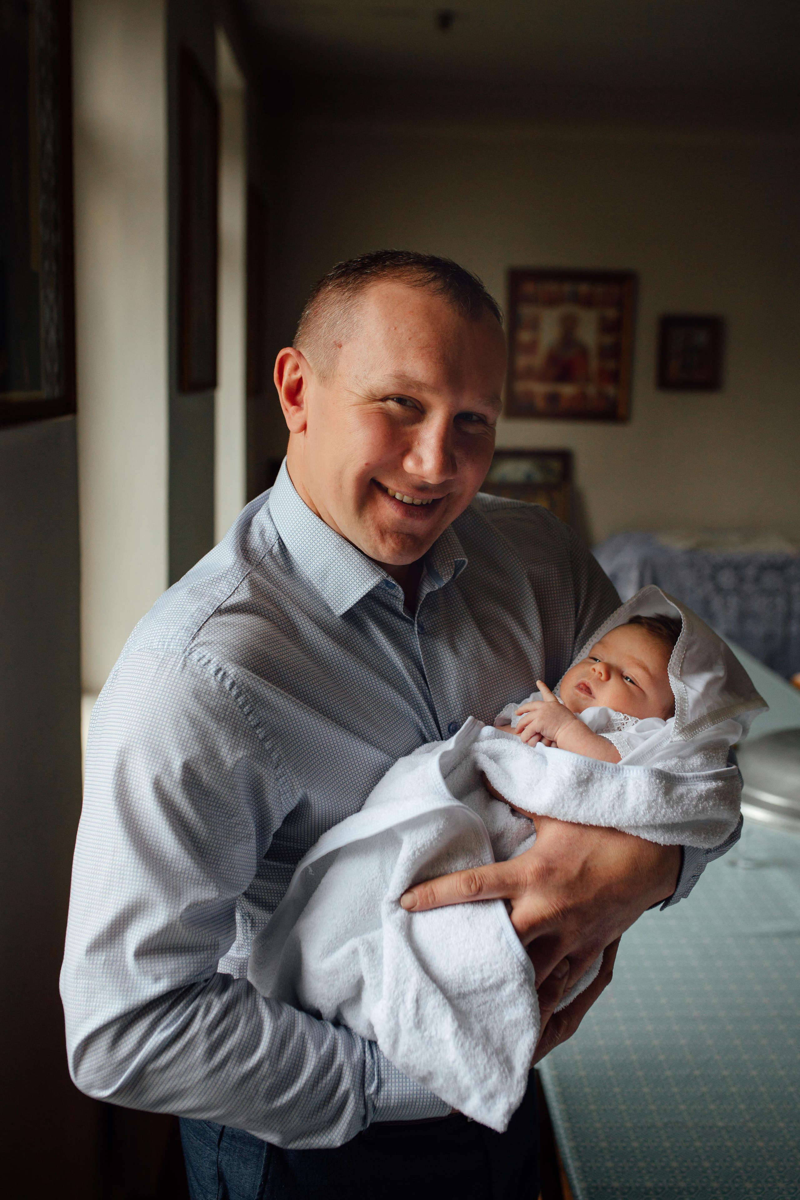 Крещение Ники, храм Петра и Павла, Жодино, апрель 2023