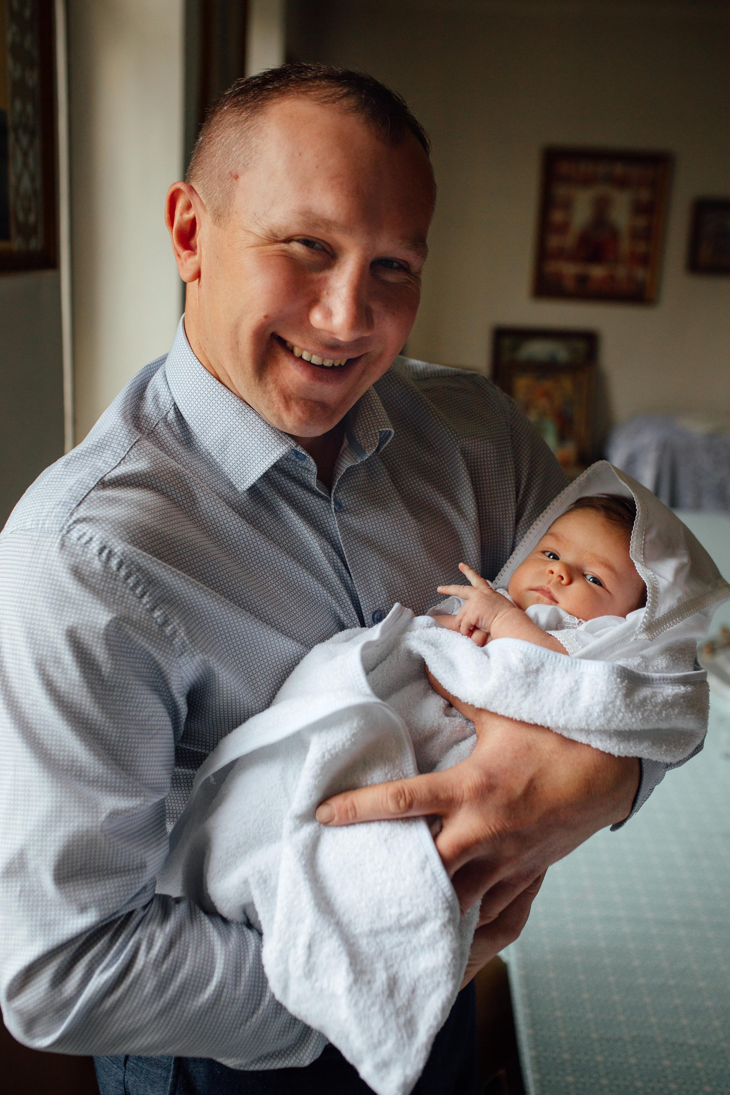 Крещение Ники, храм Петра и Павла, Жодино, апрель 2023