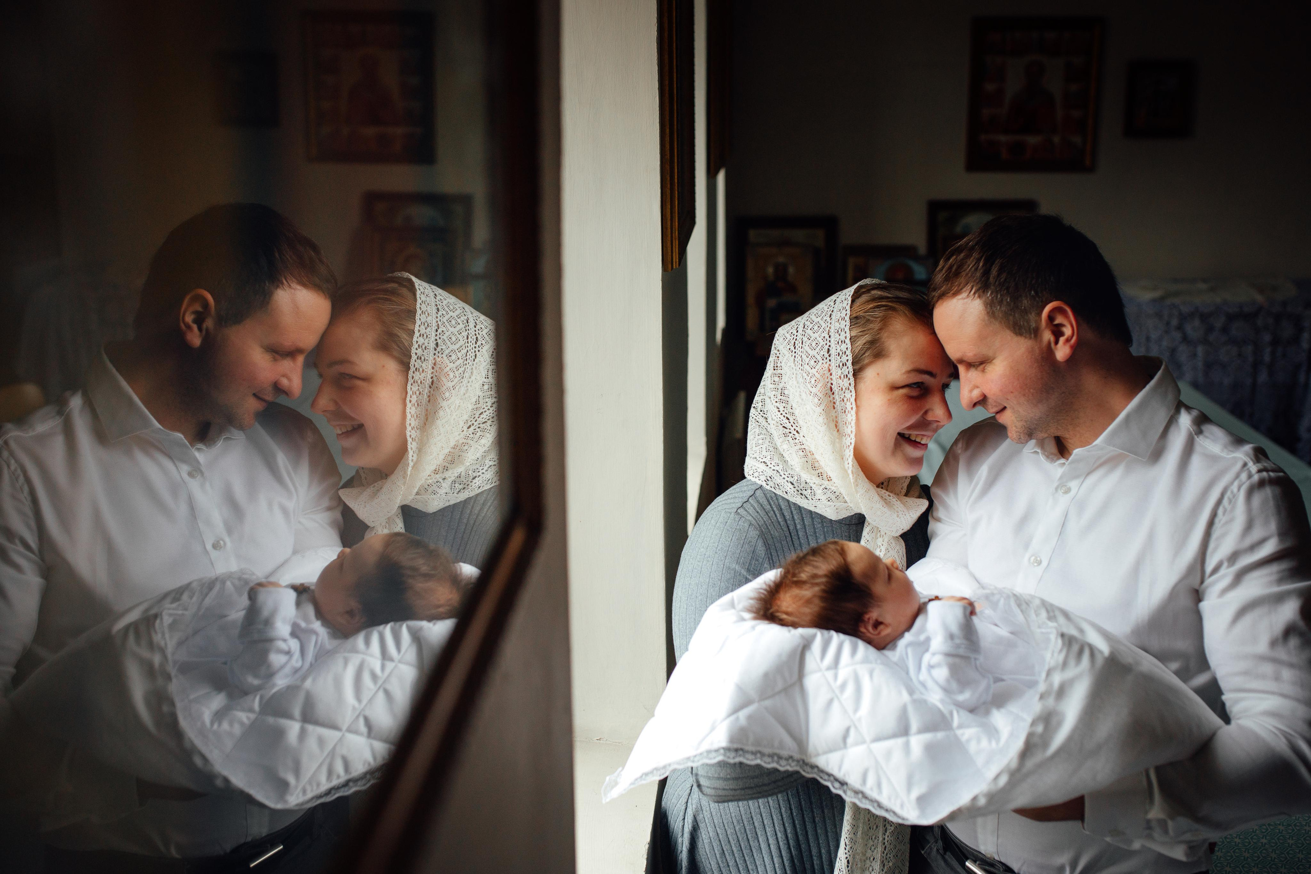 Крещение Ники, храм Петра и Павла, Жодино, апрель 2023