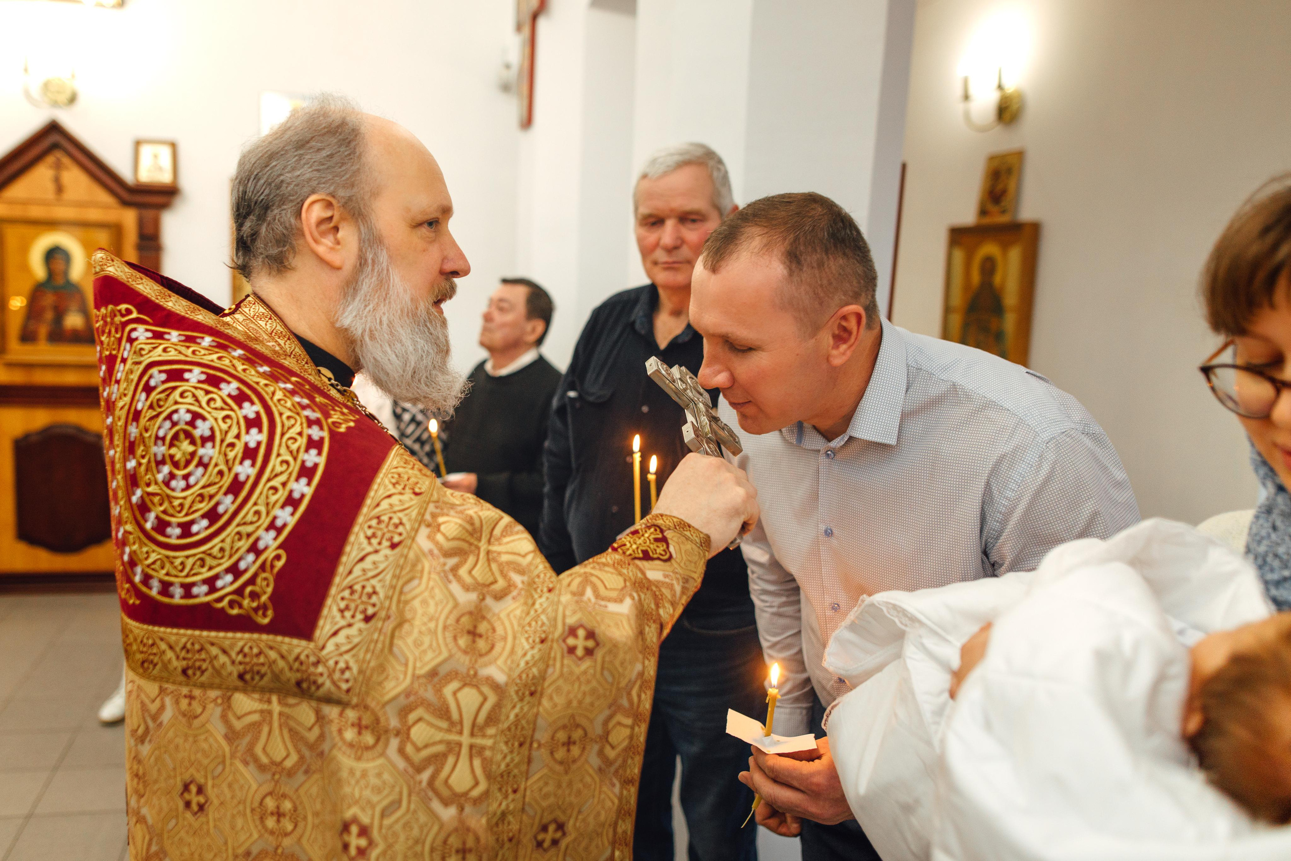 Крещение Ники, храм Петра и Павла, Жодино, апрель 2023