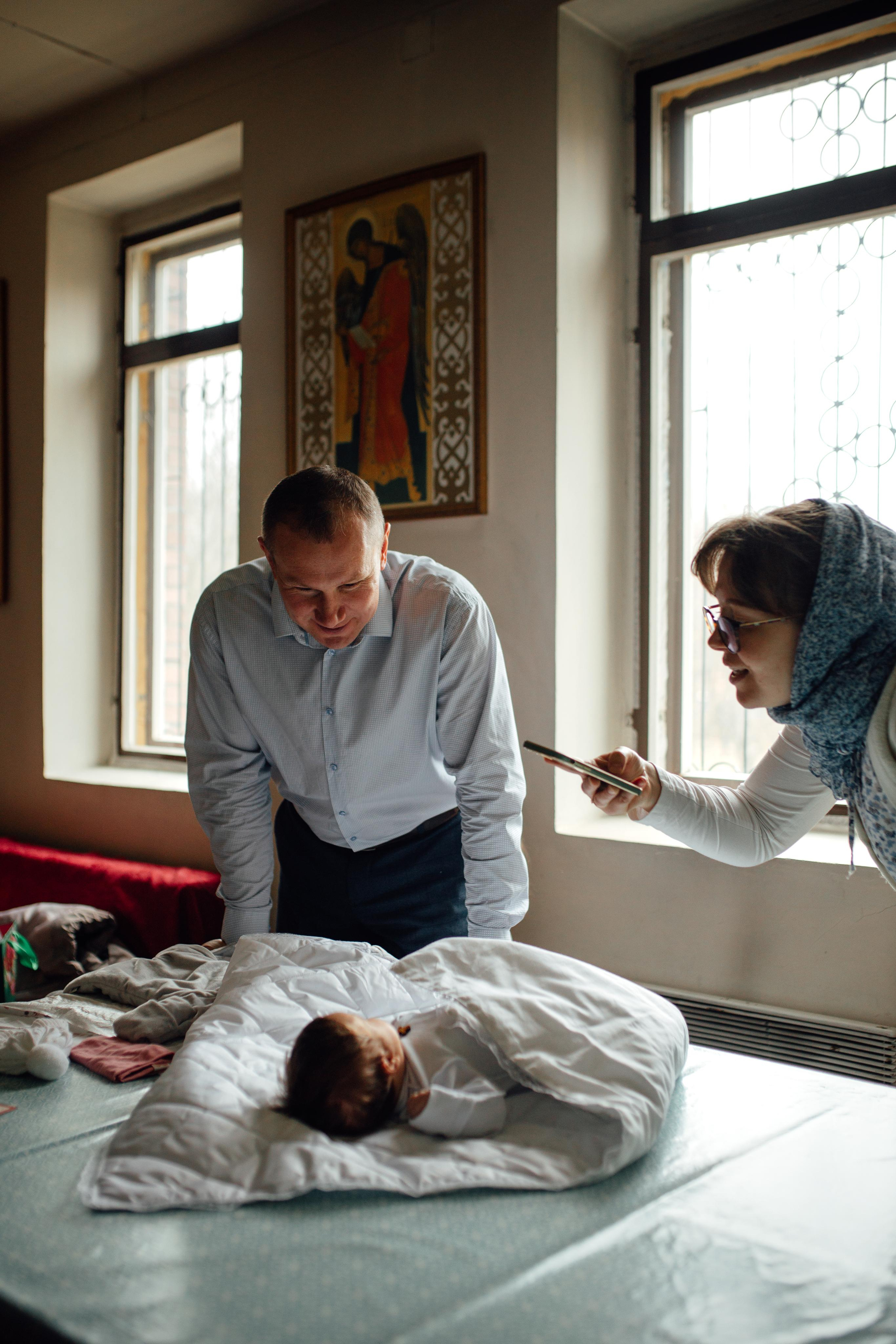 Крещение Ники, храм Петра и Павла, Жодино, апрель 2023