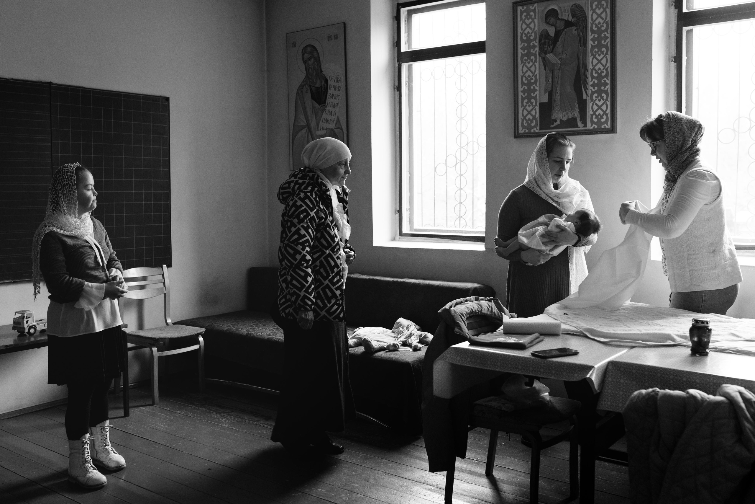 Крещение Ники, храм Петра и Павла, Жодино, апрель 2023