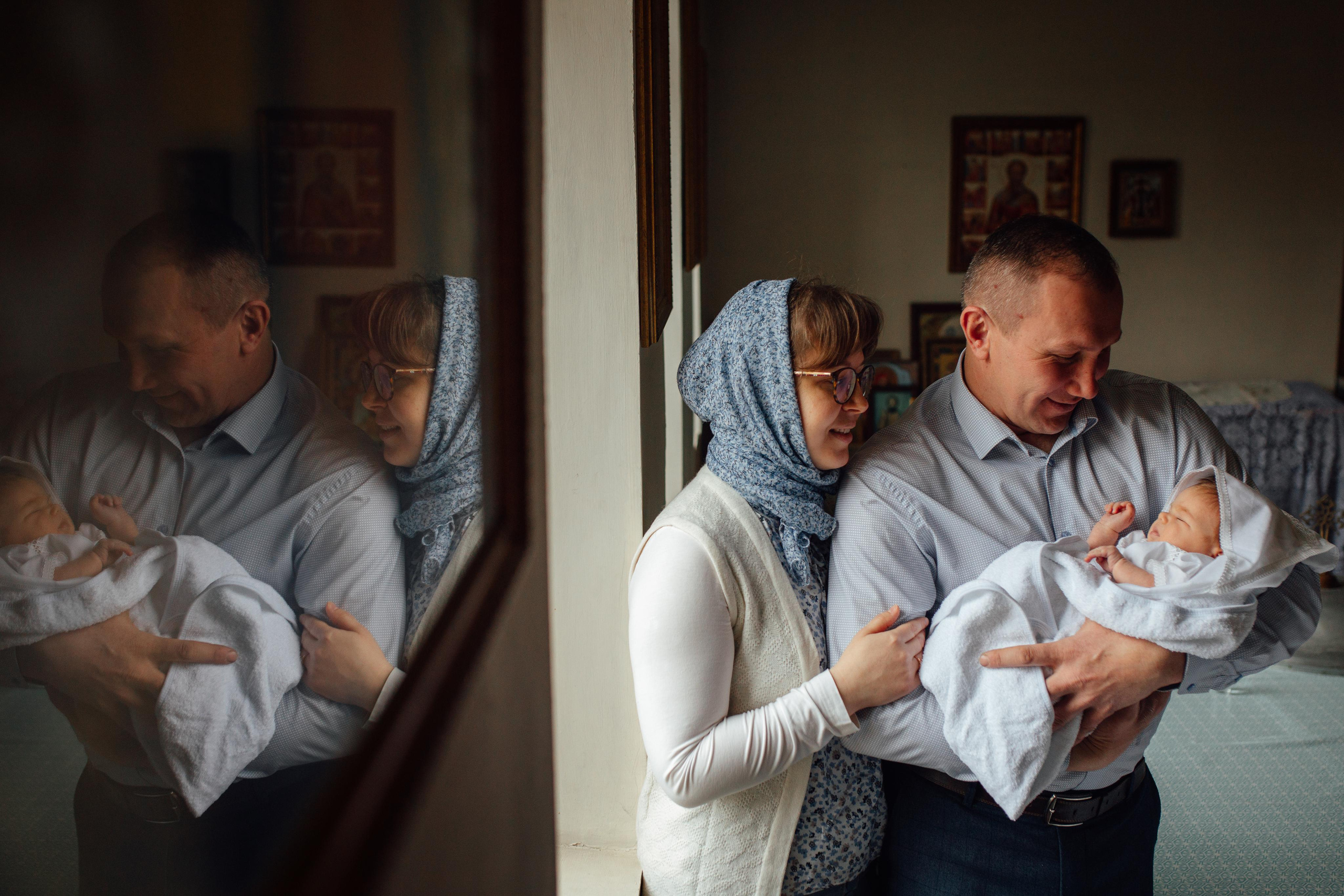 Крещение Ники, храм Петра и Павла, Жодино, апрель 2023