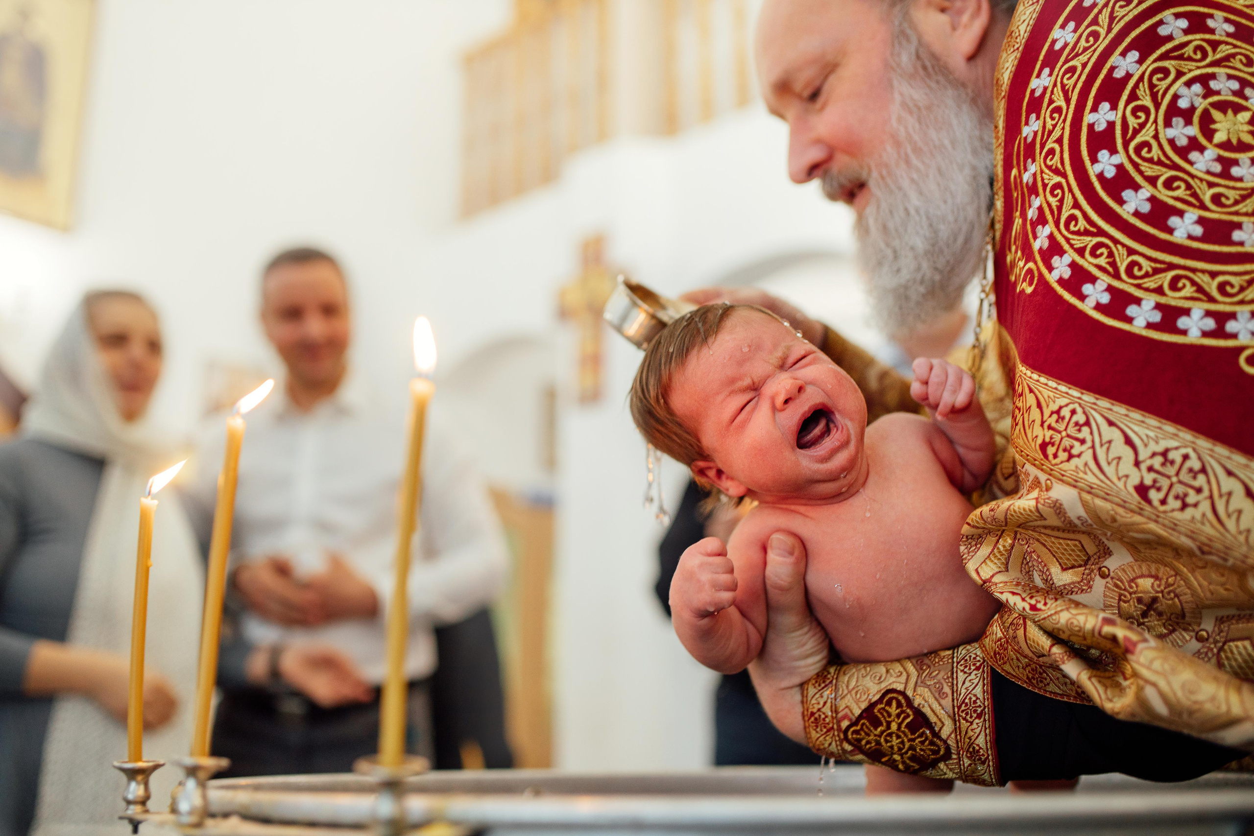 Крещение Ники, храм Петра и Павла, Жодино, апрель 2023