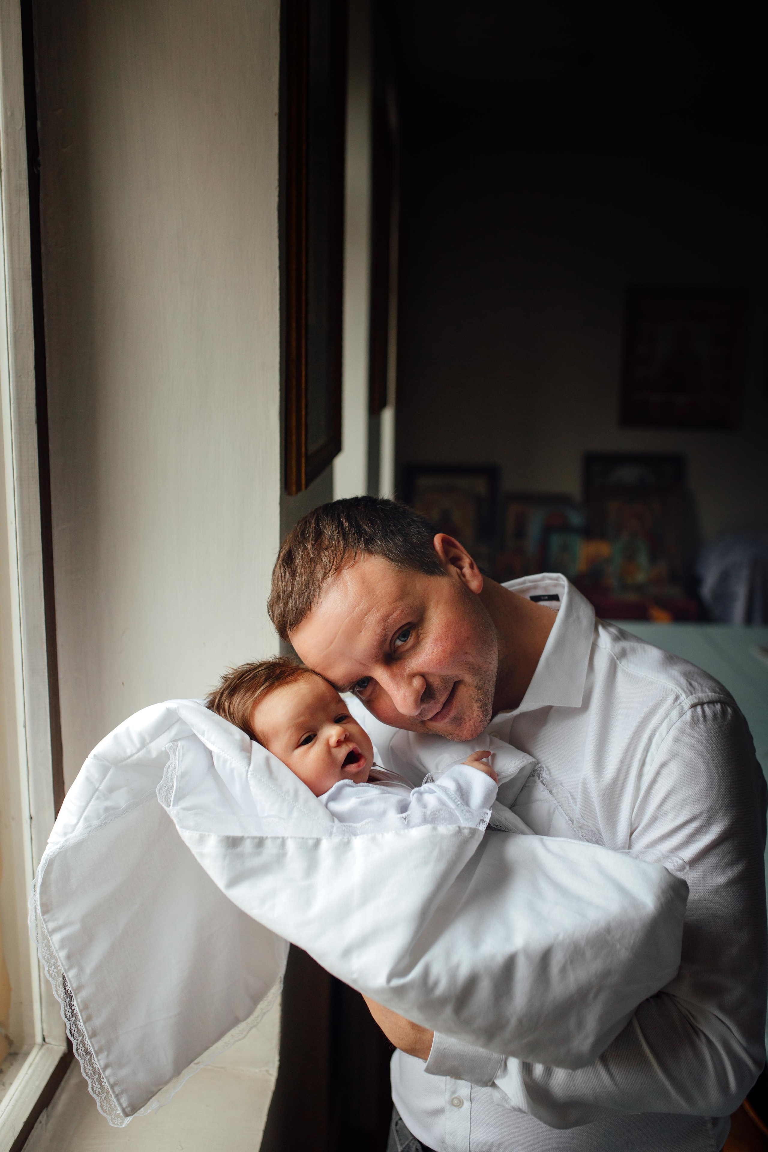 Крещение Ники, храм Петра и Павла, Жодино, апрель 2023