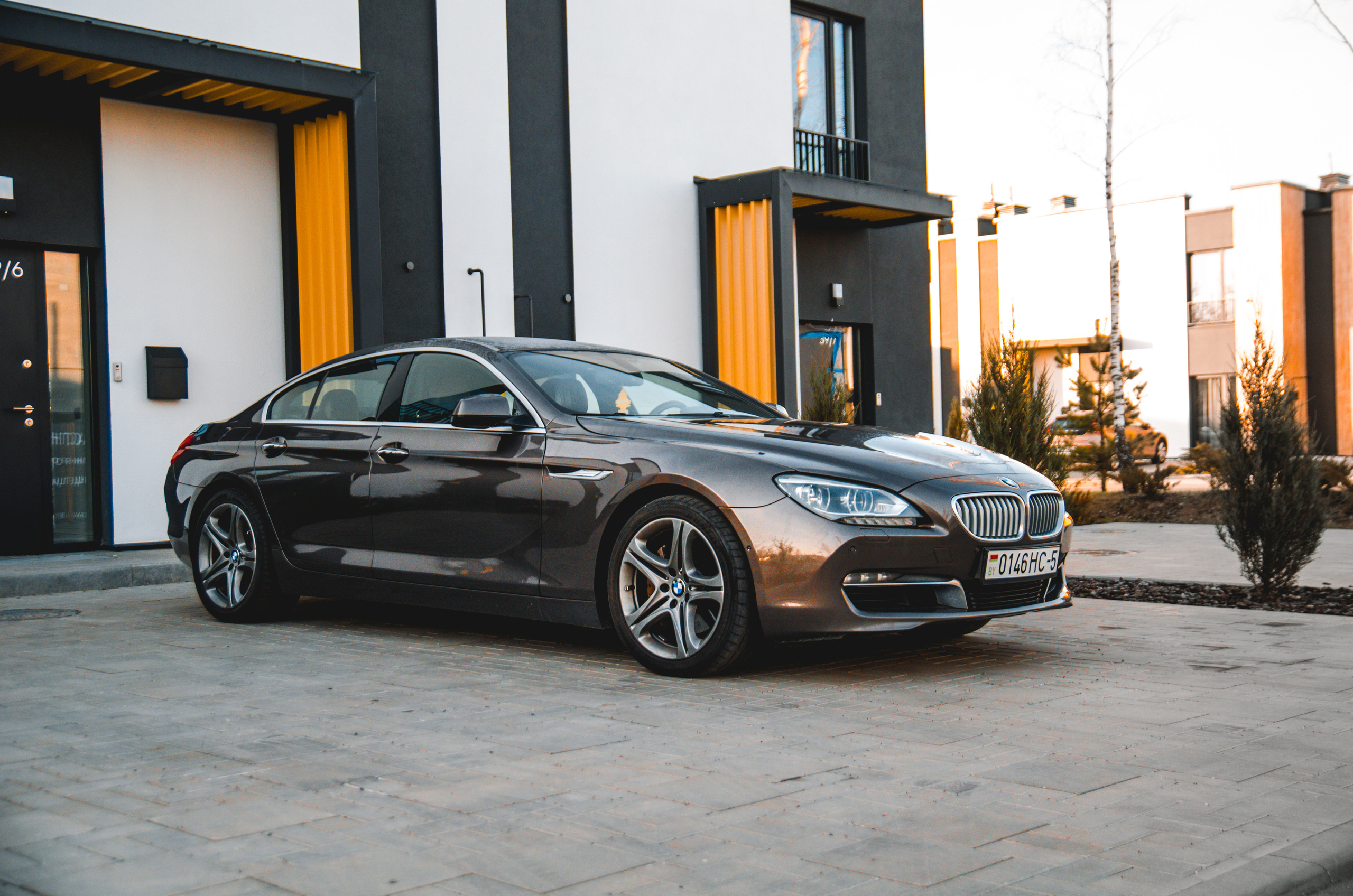 Коричневая BMW 650i xDrive, Зеленая Гавань, фотограф, Минск, автомобильный фотограф, 450 лс, 4.5 литра
