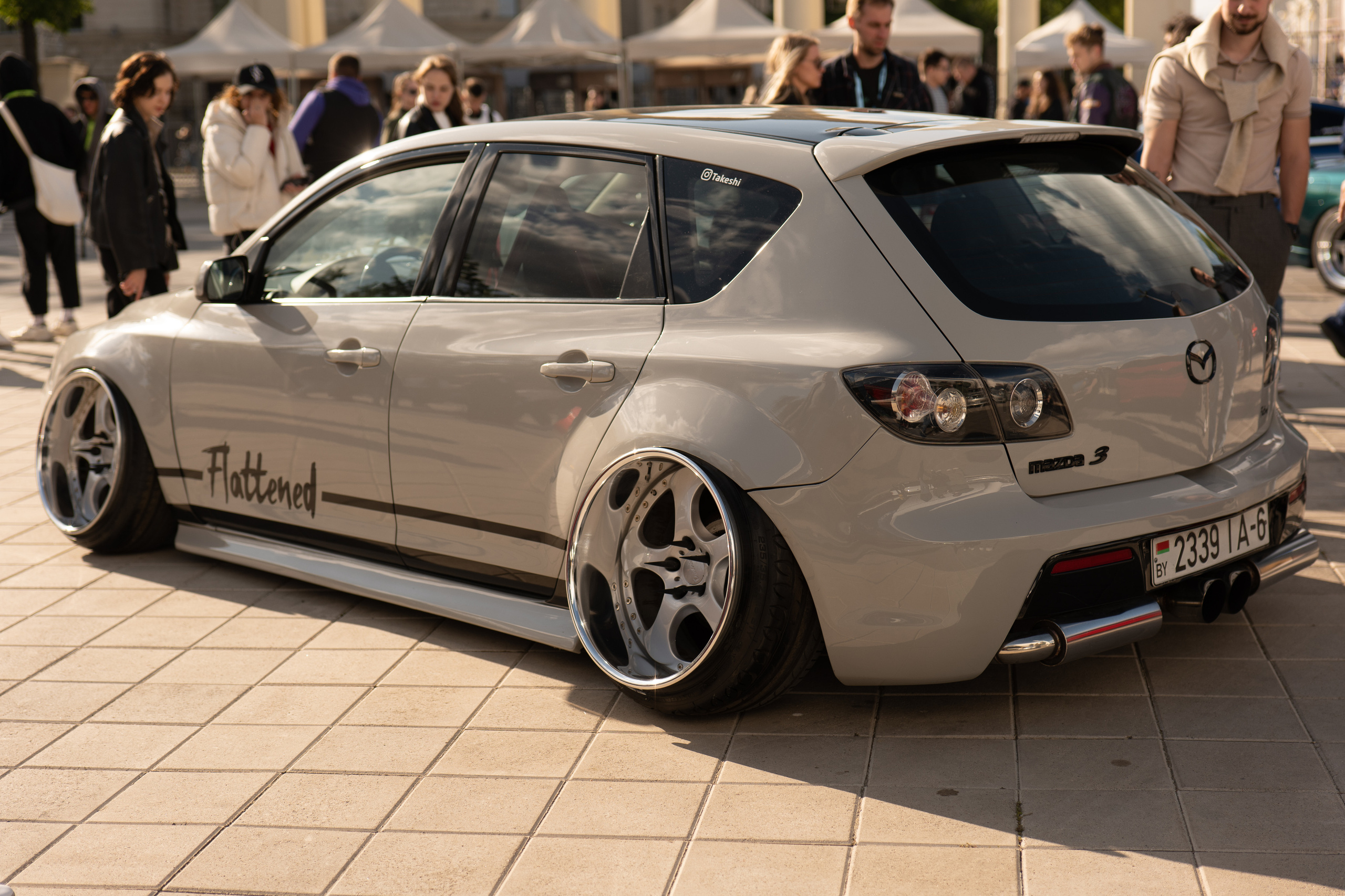 Stance Mazda 3, automotive photography, auto show