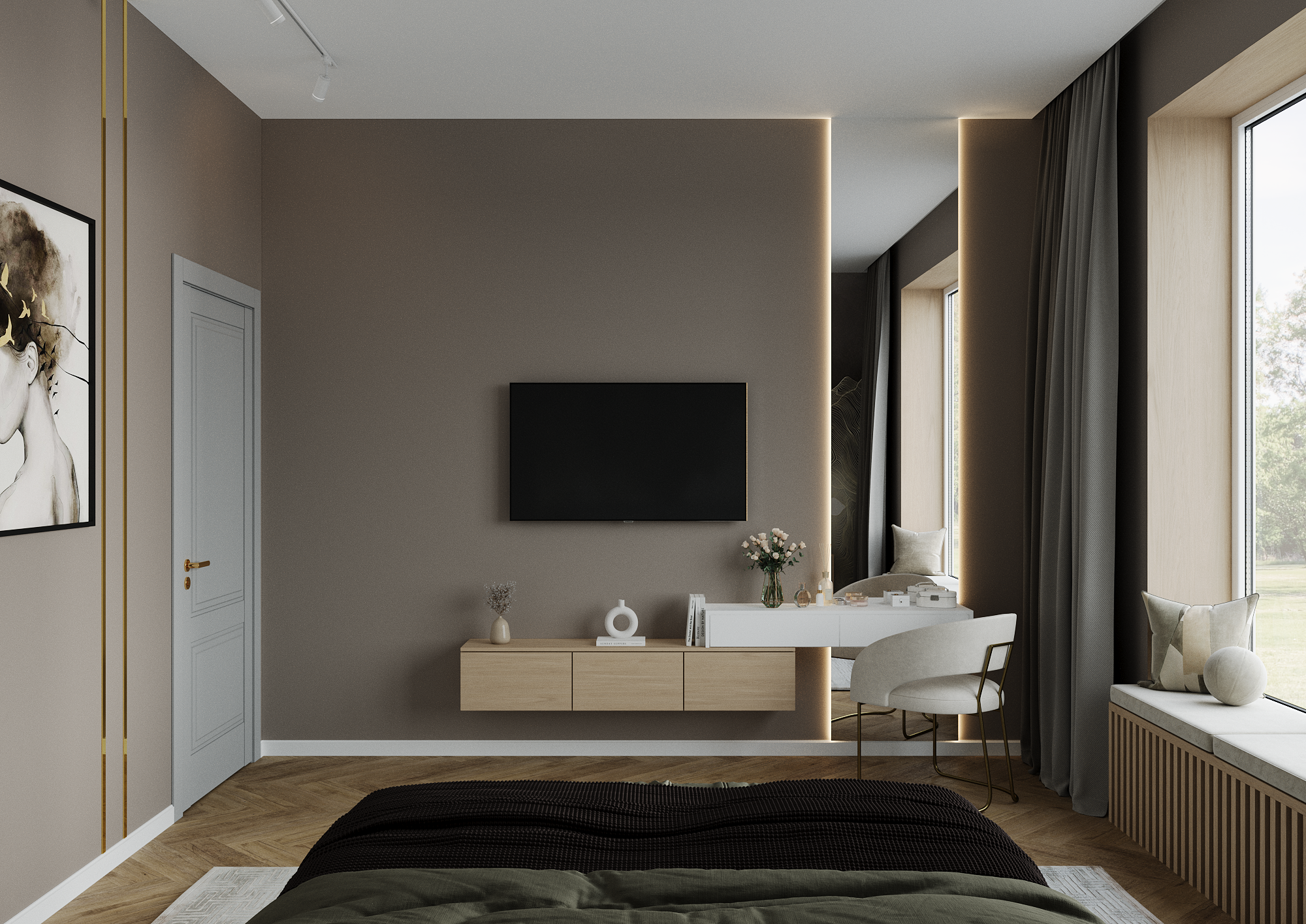 Частный дом в стиле арт-деко. Дизайнер интерьеров Ростов-на-Дону Кристина Карпенко